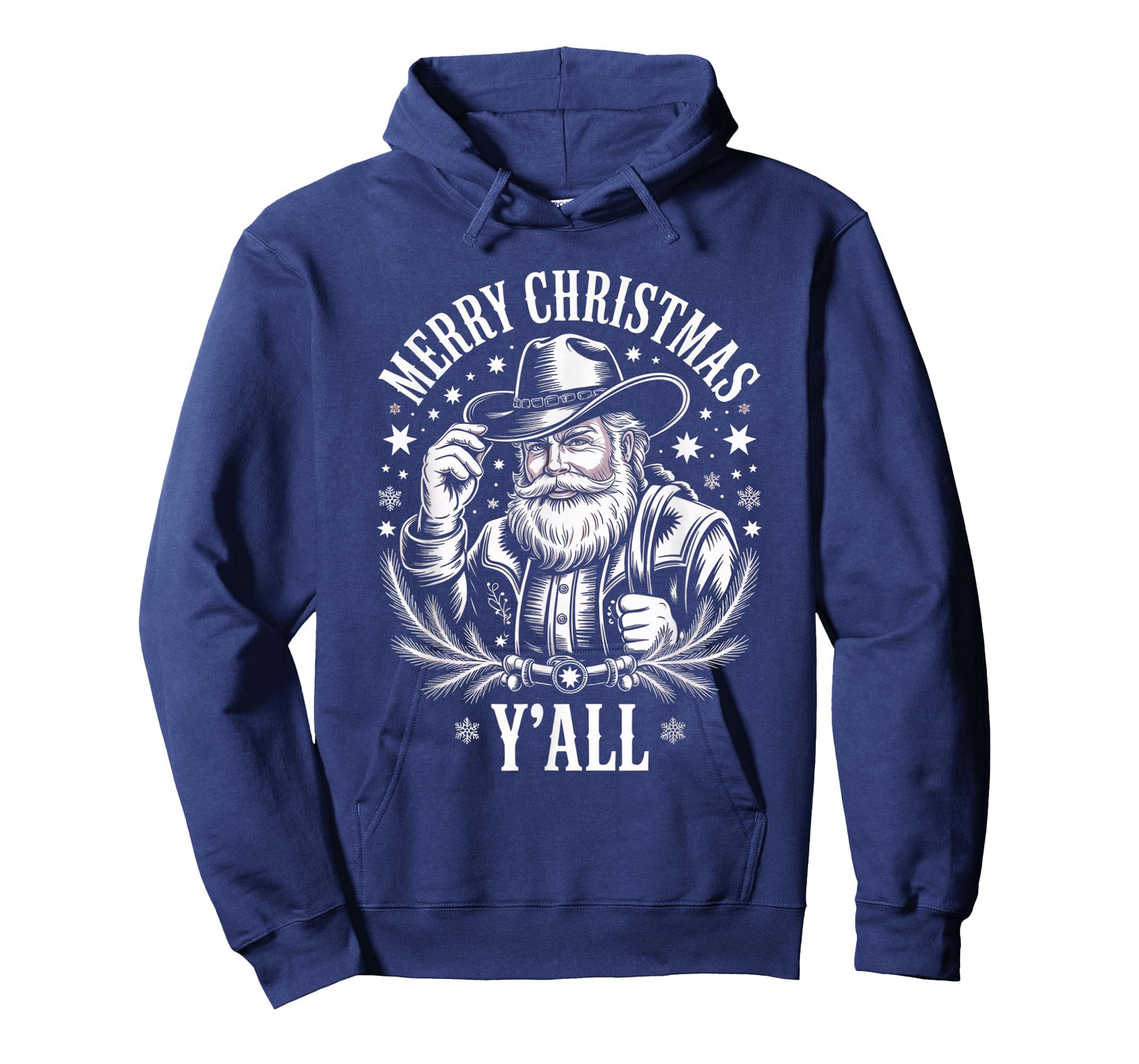 Cowboy Santa Claus Merry Christmas Y'all Western Country T-Shirt