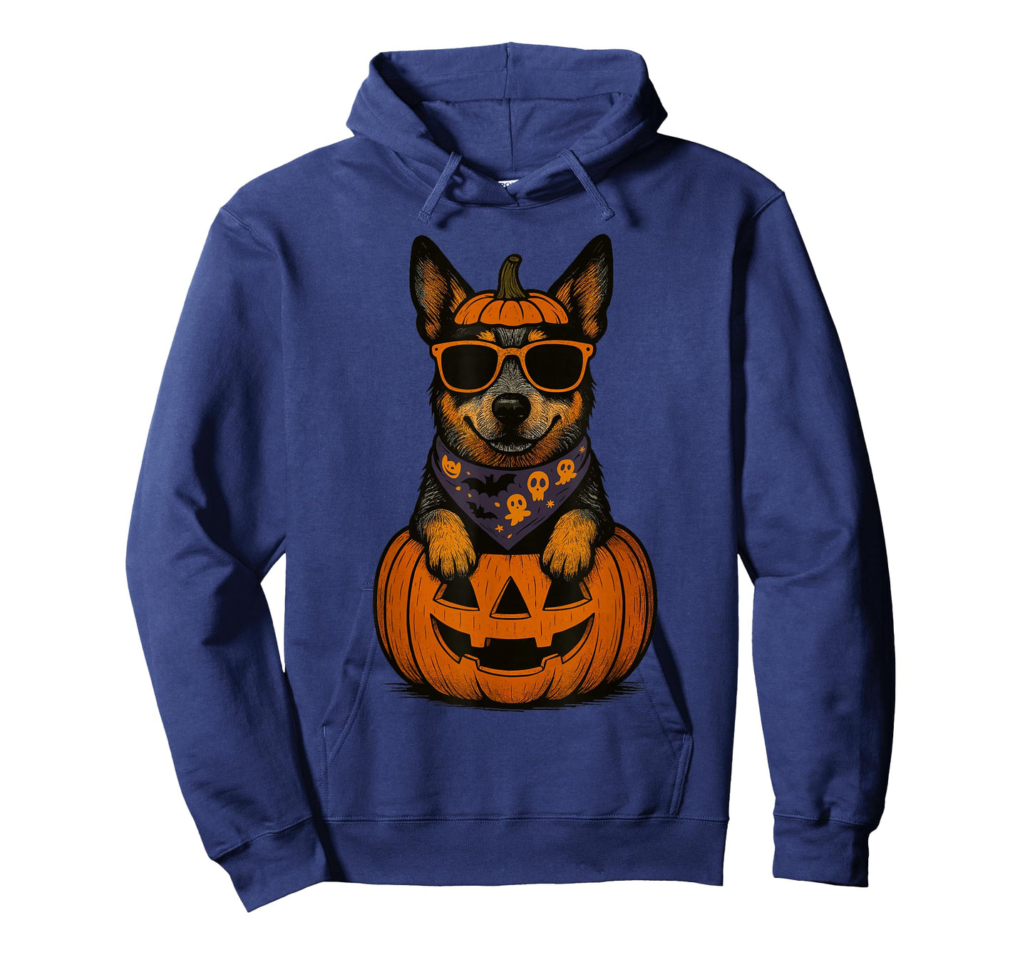 Spooky Blue Heeler Pumpkin Halloween Dog Lover T-Shirt