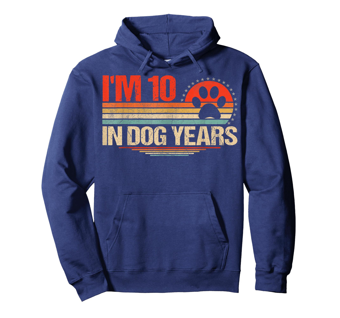 Funny 70th Birthday I'm 10 in Dog Years 70 Years Old Dog Dad T-Shirt