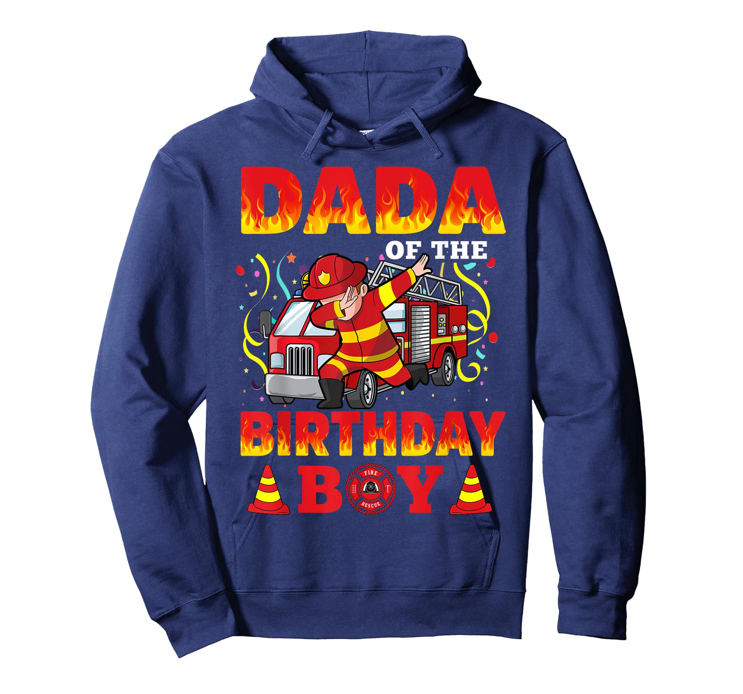 Dada Of The Birthday Boy Fire Truck Firefighter Boys T-Shirt