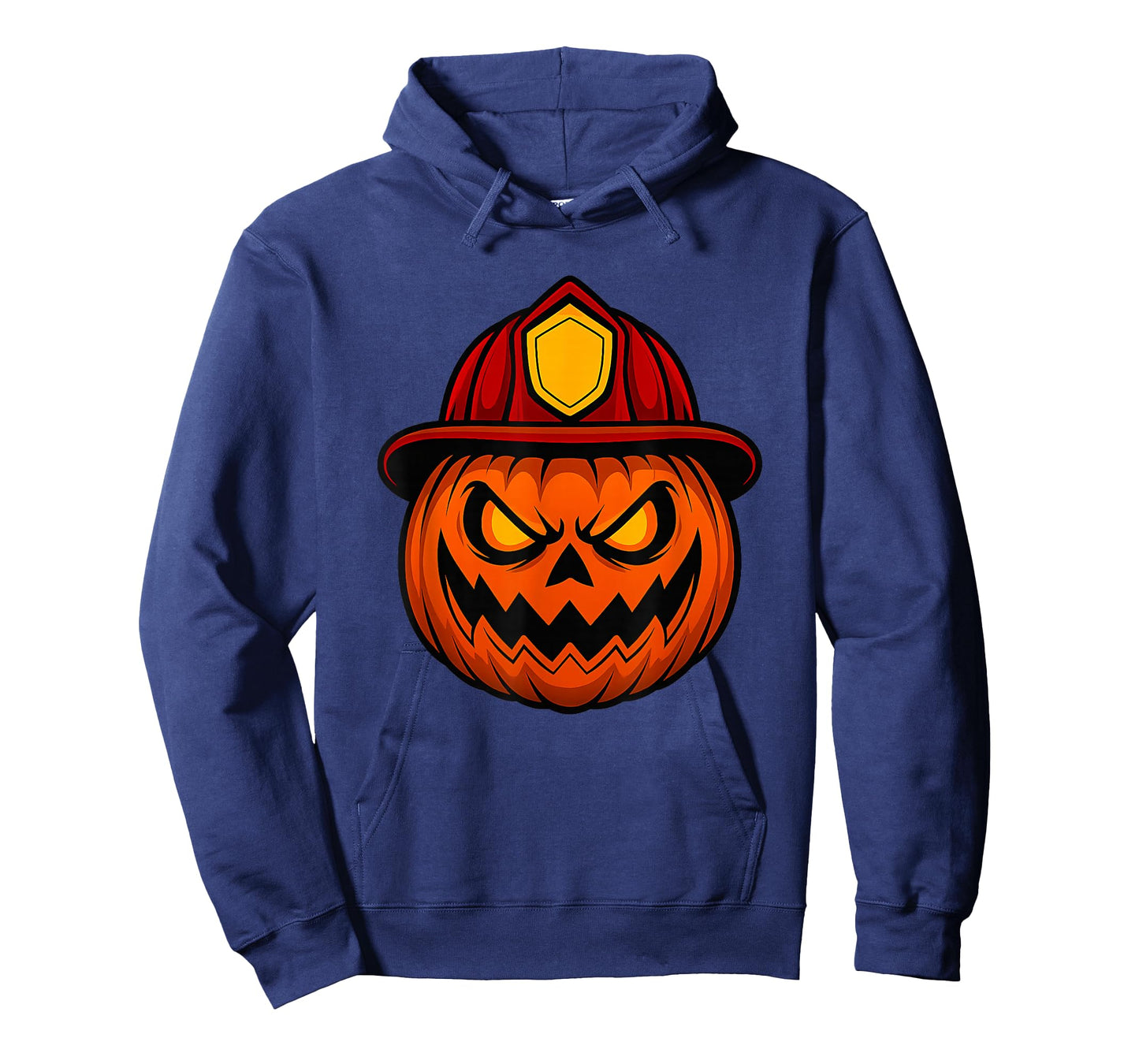 Firefighter Pumpkin Face Halloween T-Shirt