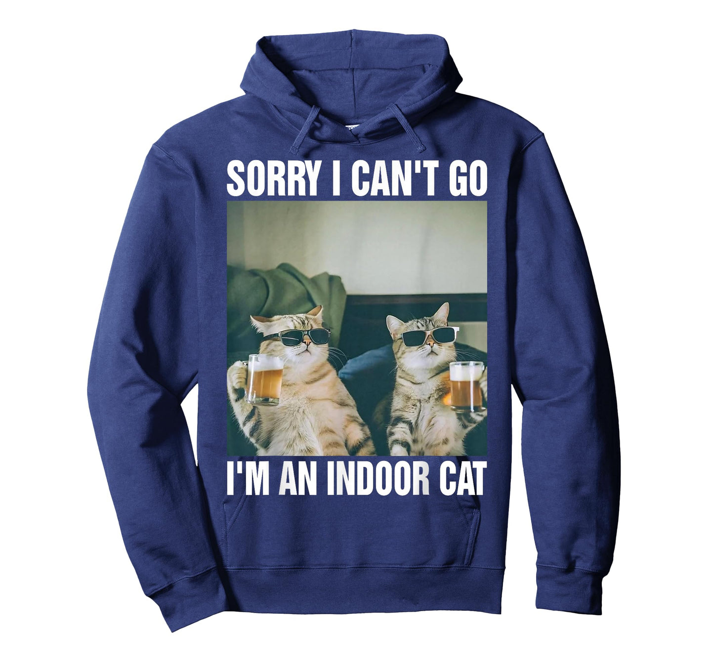 Vintage Sorry I Cant Go Im an Indoor Cat Cute Cat Owner Meme T-Shirt