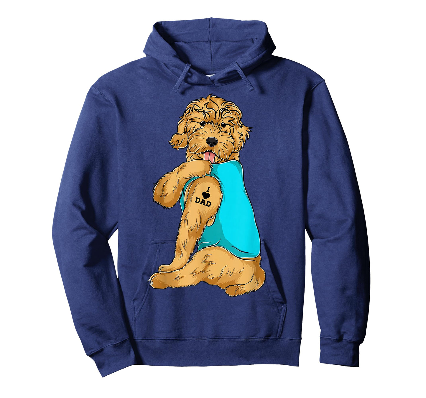 Golden Doodle I Love Dad Tattoo Apparel, Dog Dad Gifts Dads T-Shirt