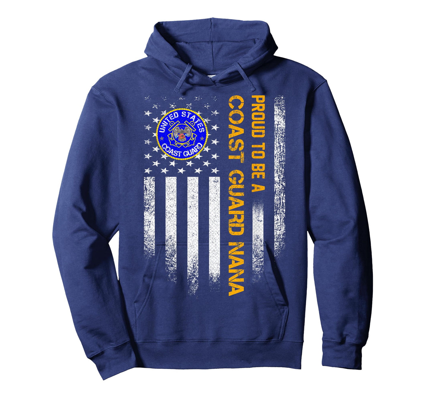Vintage USA American Flag Proud To Be A US Coast Guard Nana T-Shirt