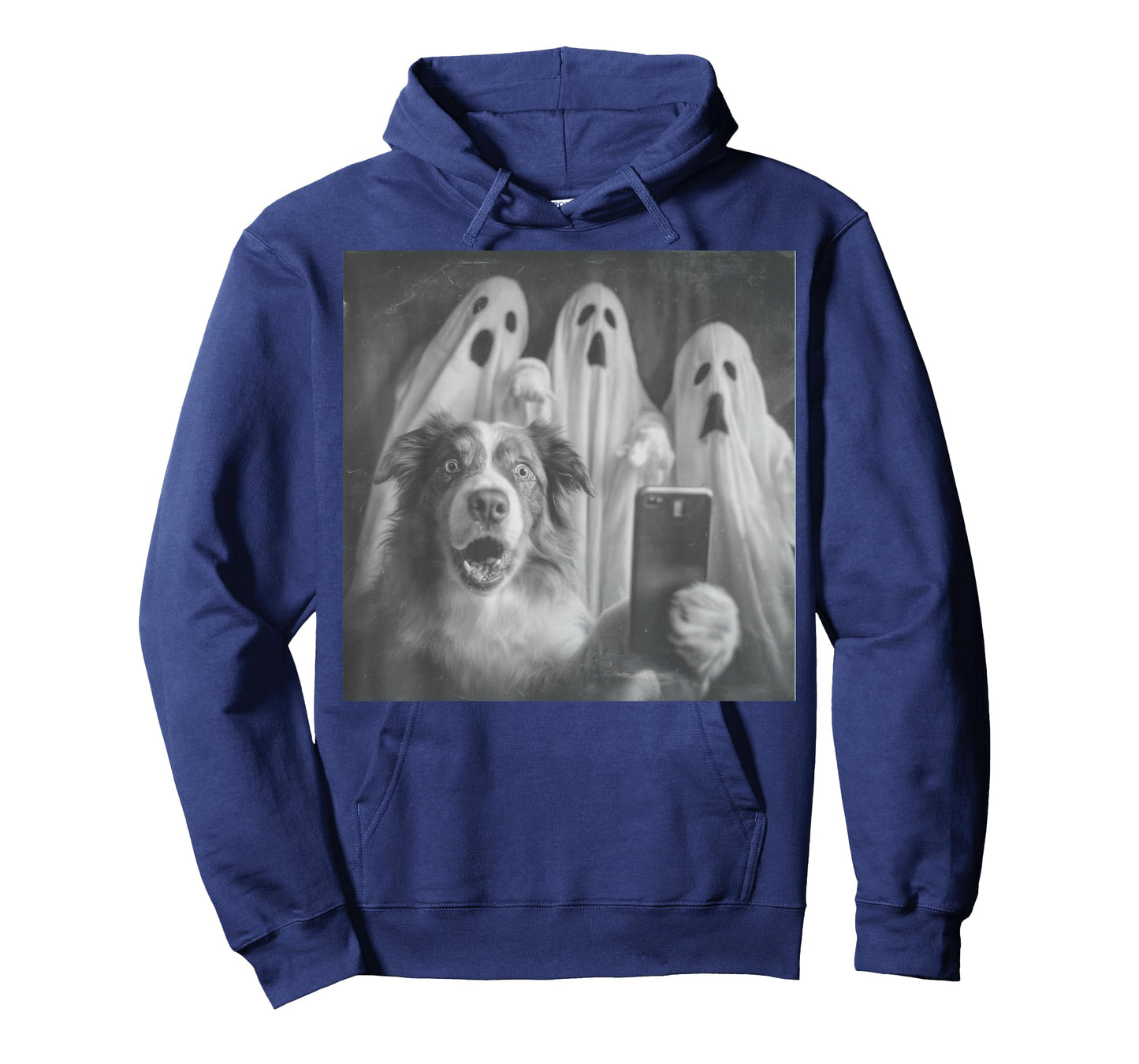 Australian Shepherd Selfie Funny Ghost Halloween T-Shirt