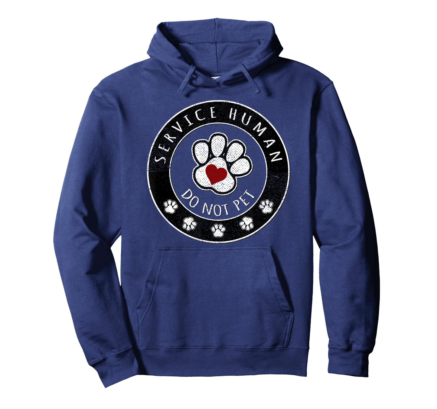 Service Human Do Not Pet Dog Lovers Paw Print Heart T-Shirt T-Shirt