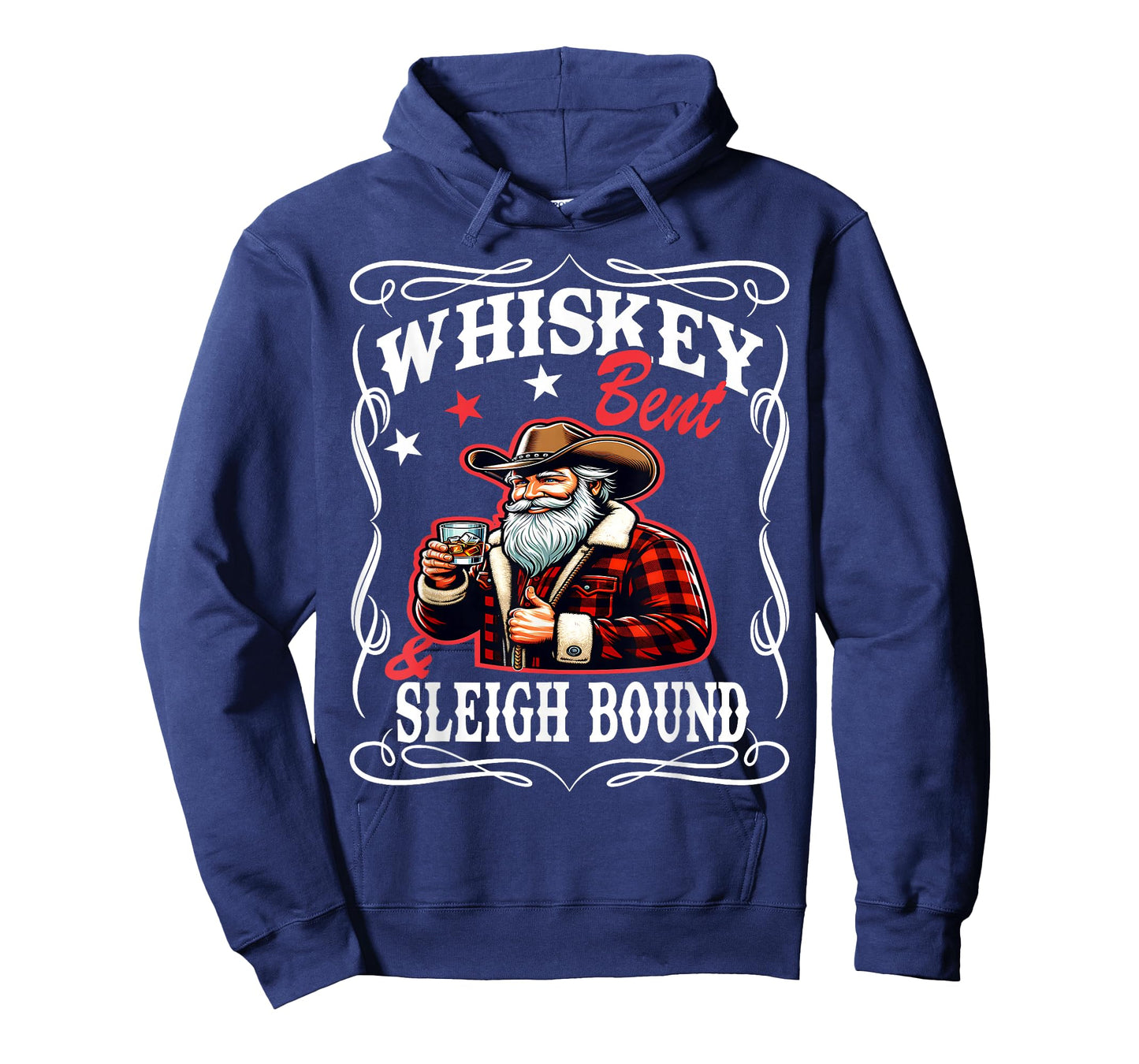 Whiskey Bent and Sleigh Bound Christmas T-Shirt
