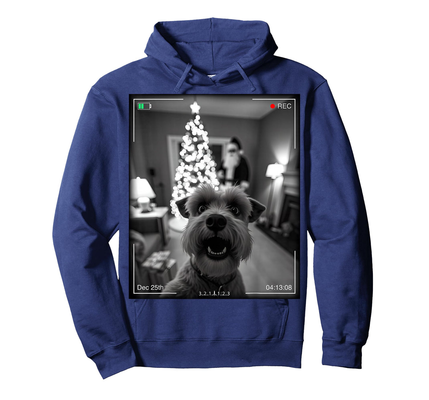 Schnauzer Catches Santa On Camera Xmas T-Shirt