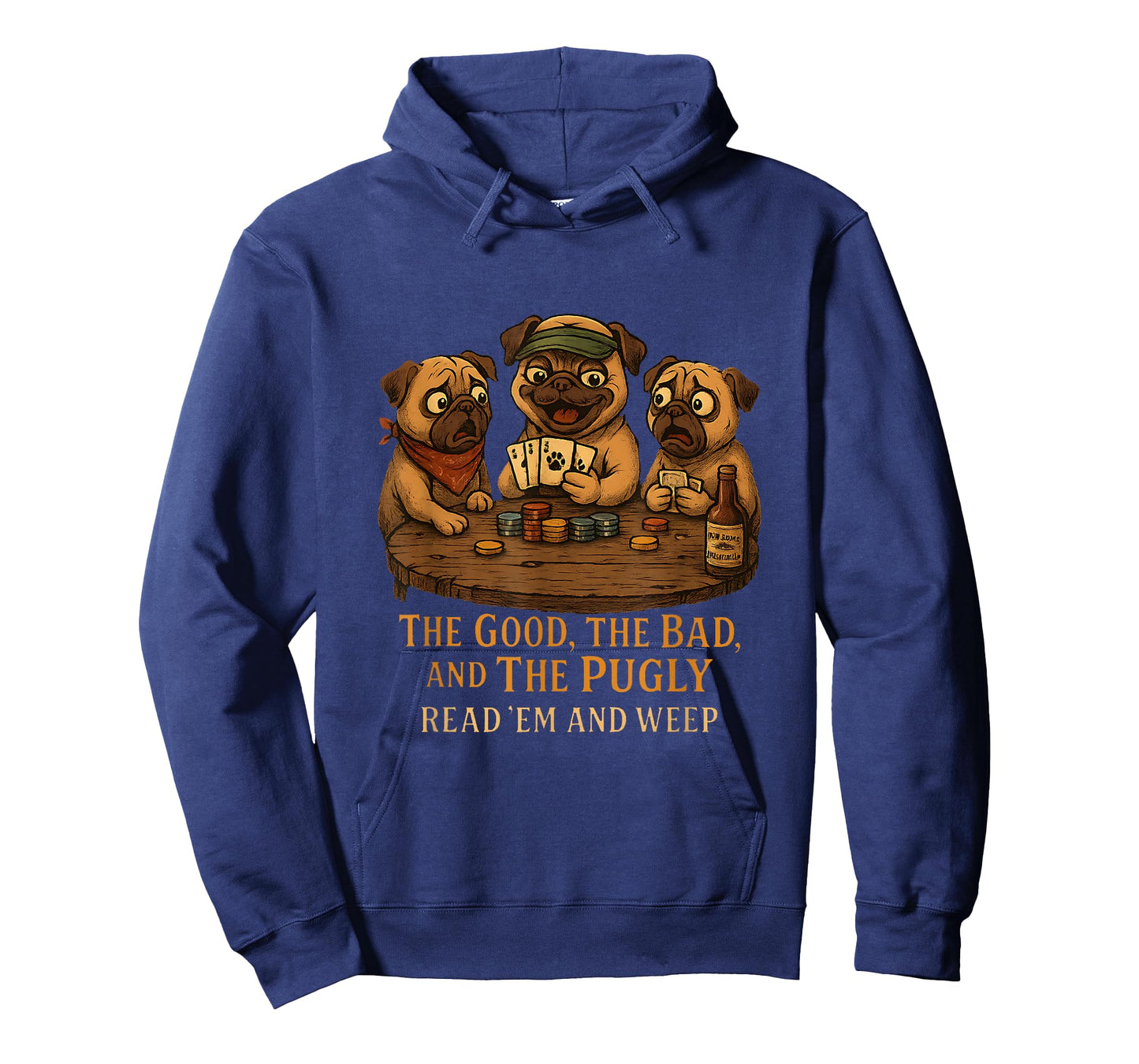 Cowboy Pug Funny Western Outfit Pug Cowboy Dog Costume Poker T-Shirt