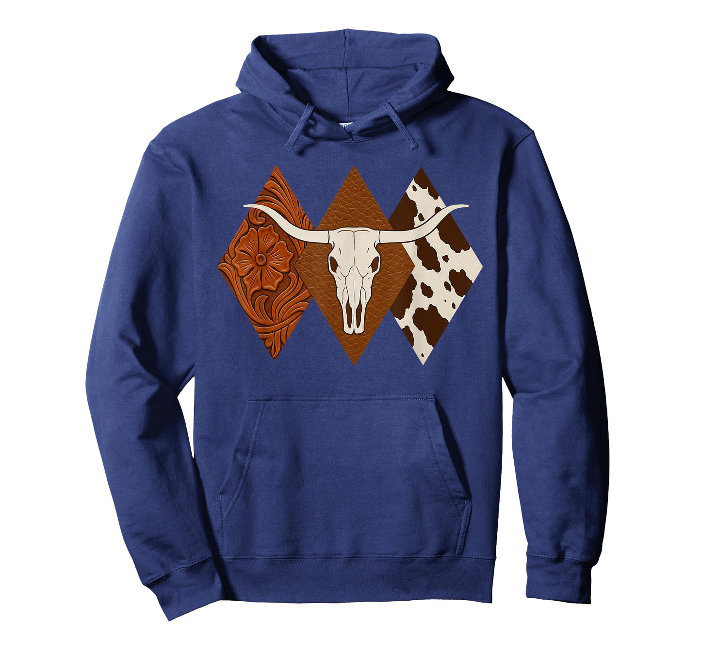 Boho Cow Skull Western Country Longhorn Cowboy Cattle Skull T-Shirt