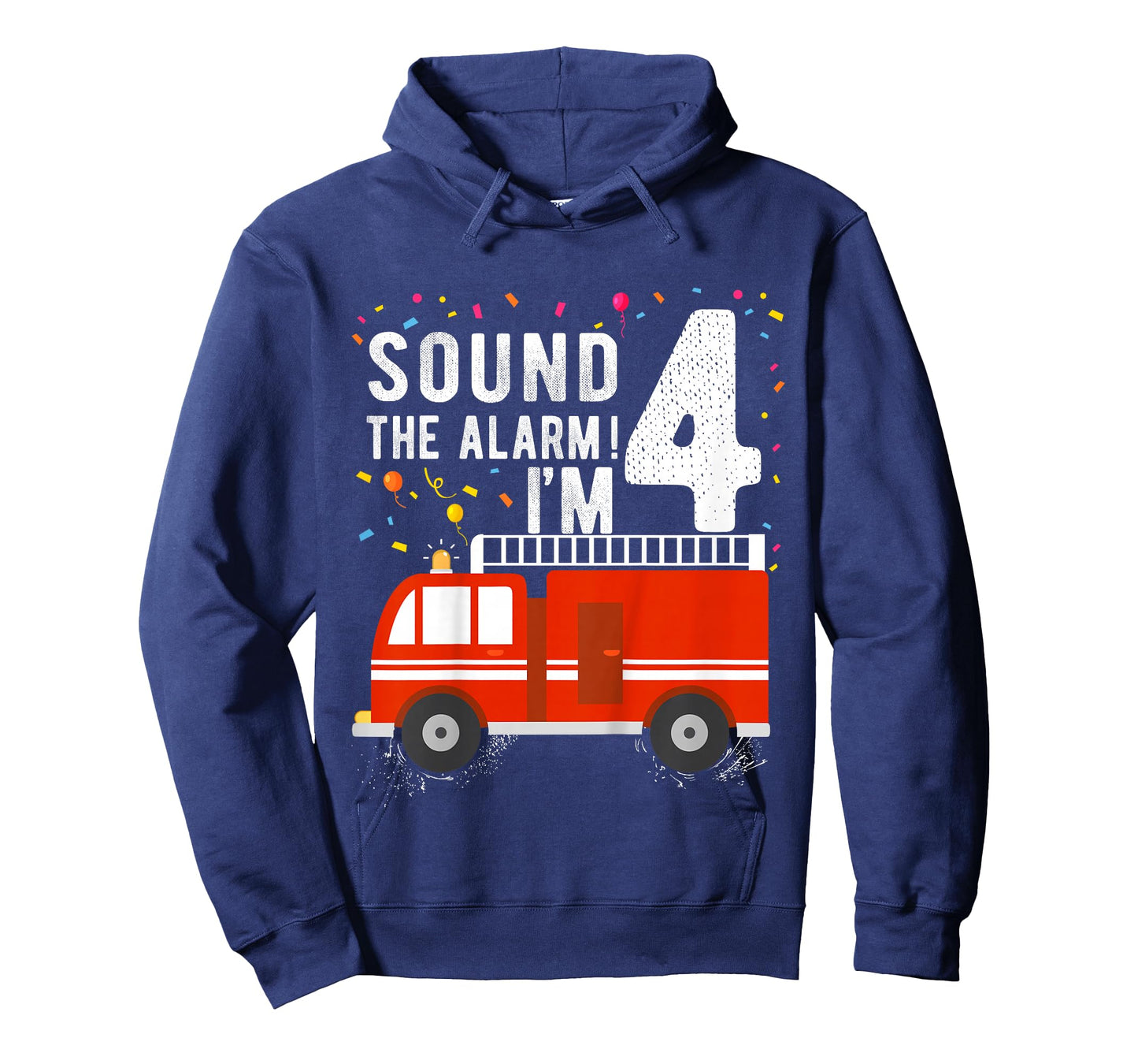 Kids Fire Truck 4th Birthday Boy 4 Year Old Firefighter T-Shirt