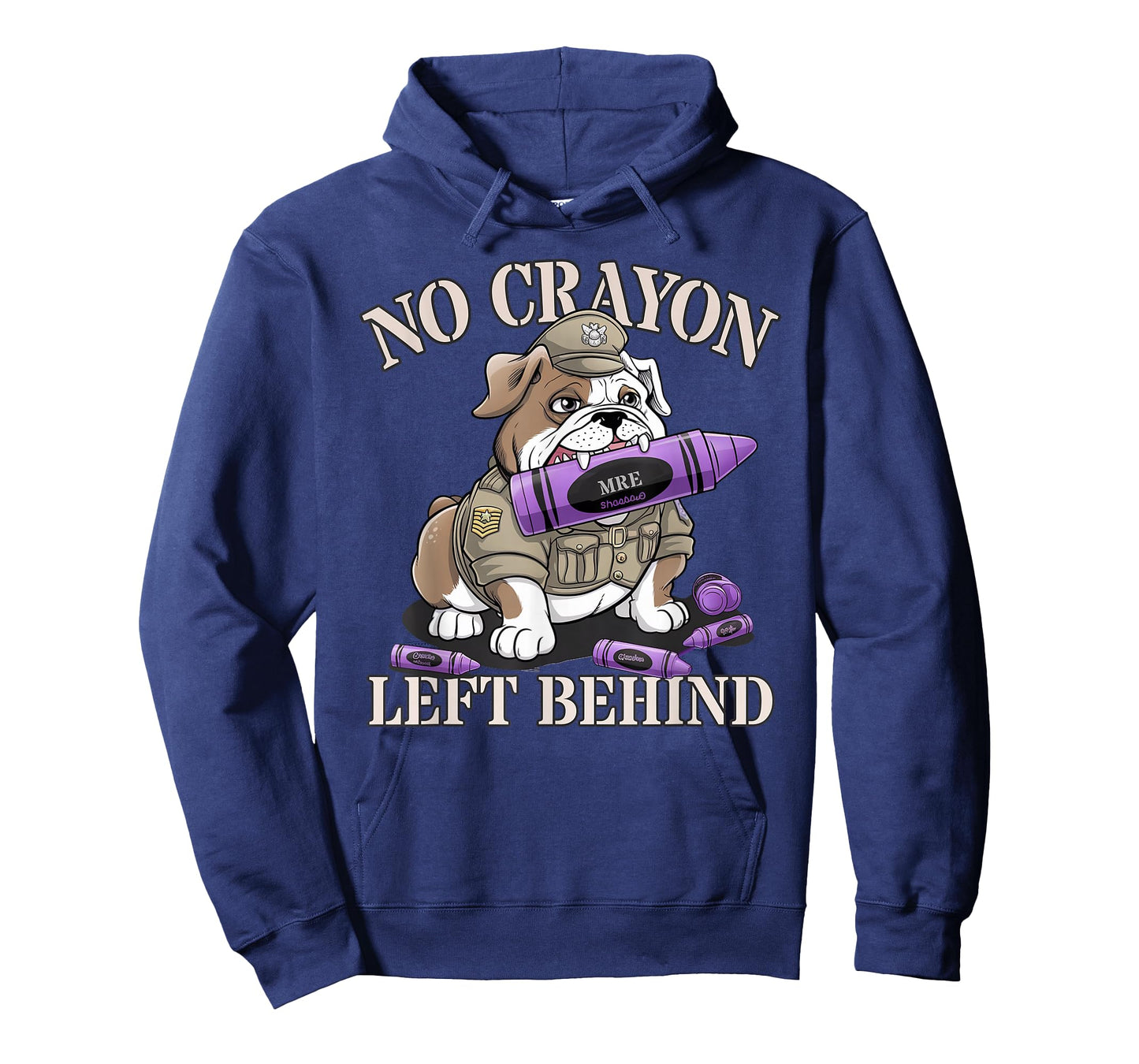 Sarcastic NO CRAYON LEFT BEHIND Proud Crew Military Corps T-Shirt