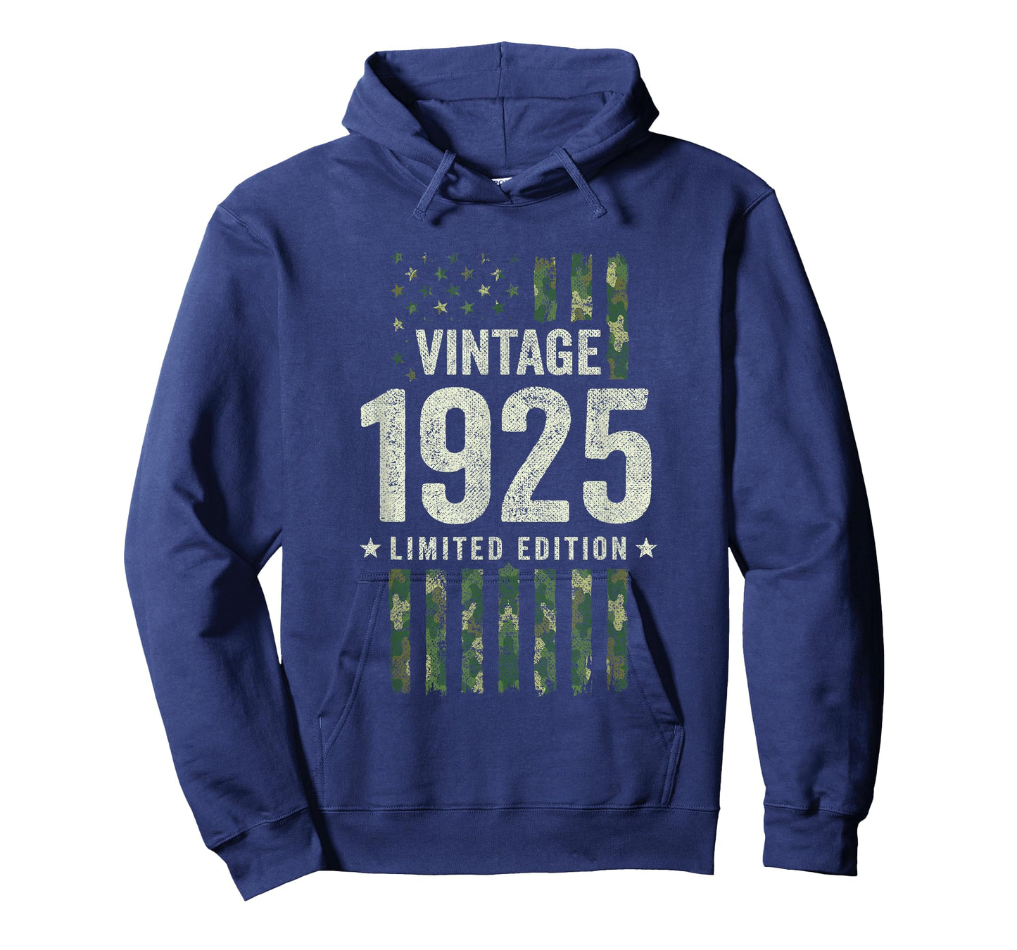 Vintage 1925 - Military Camo American Flag - Birthday 1925 T-Shirt