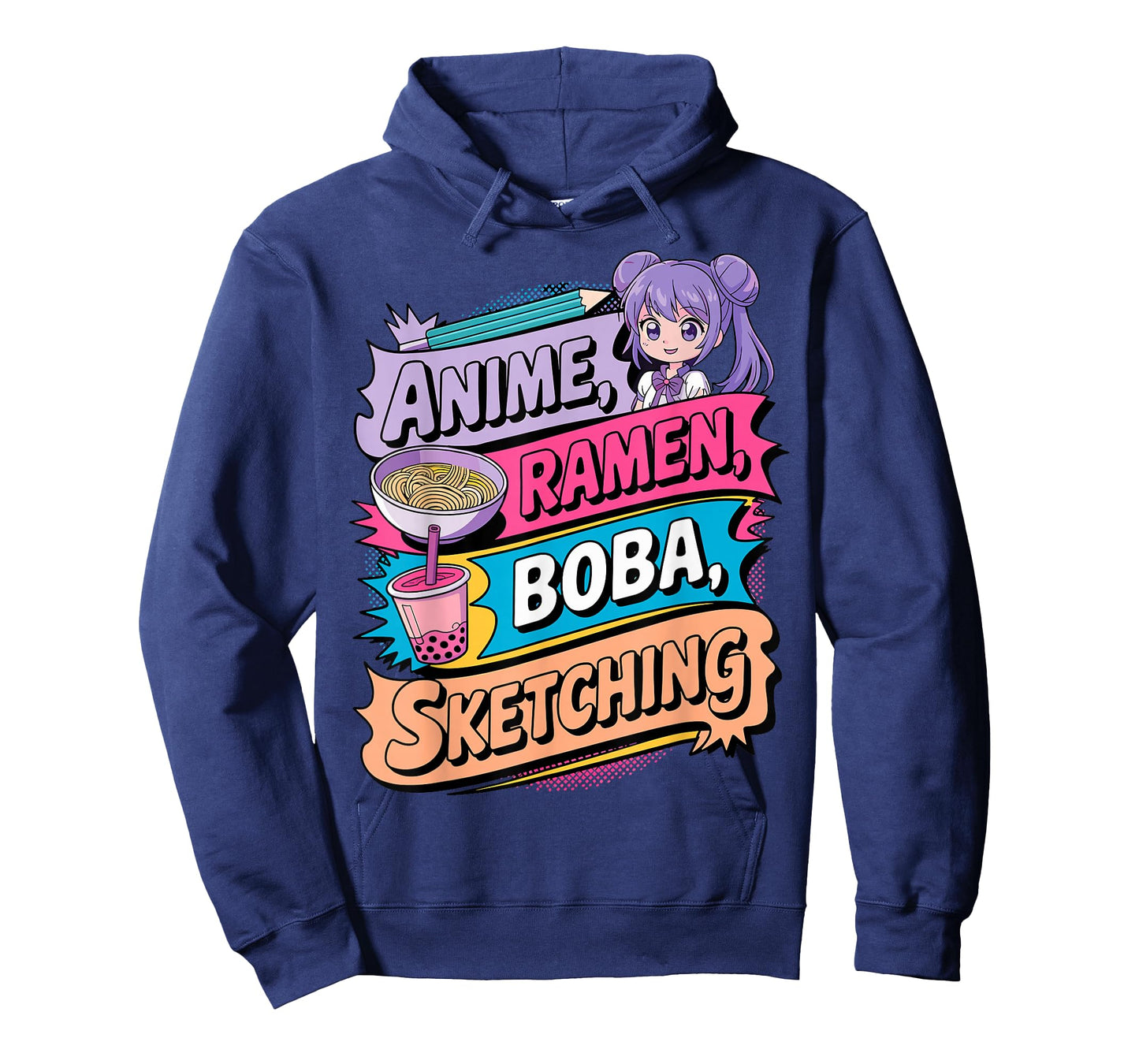 Anime Ramen Boba & Sketching Funny Noodle Japanese Kawaii T-Shirt