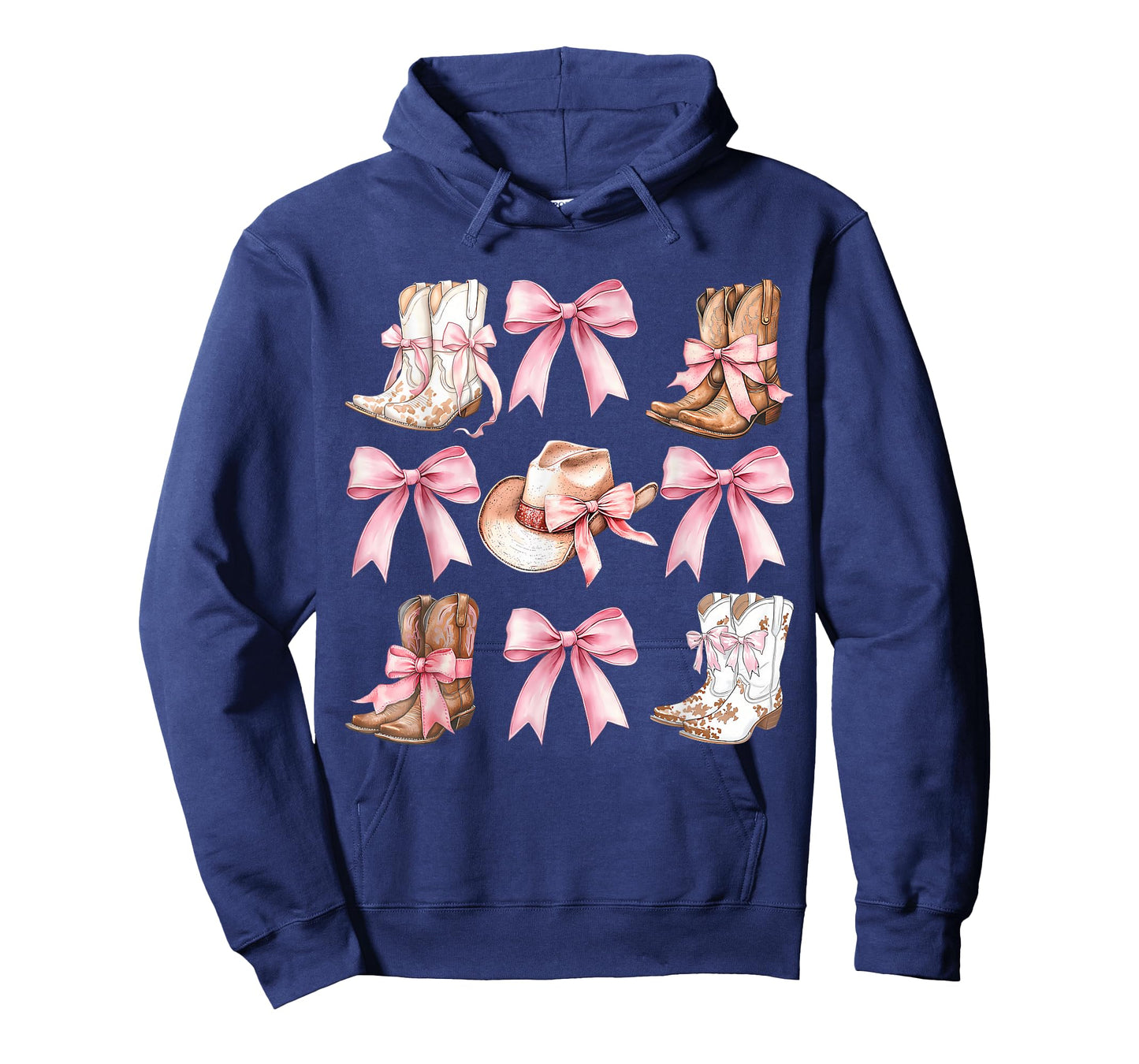 Coquette Cowgirl Boots With Pink Bows Aesthetic Y2K Womens T-Shirt