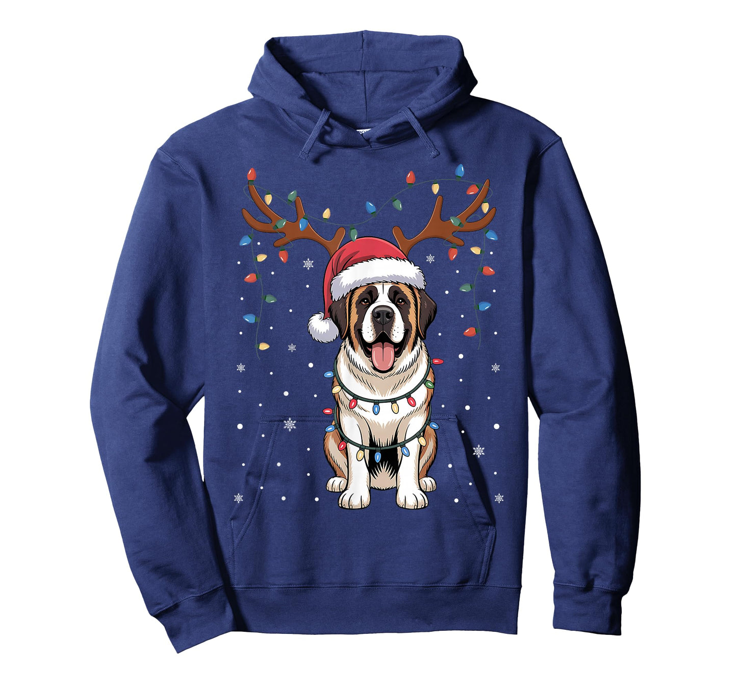 Christmas Saint Bernard Dog Santa Reindeer Xmas Pet Dogs T-Shirt
