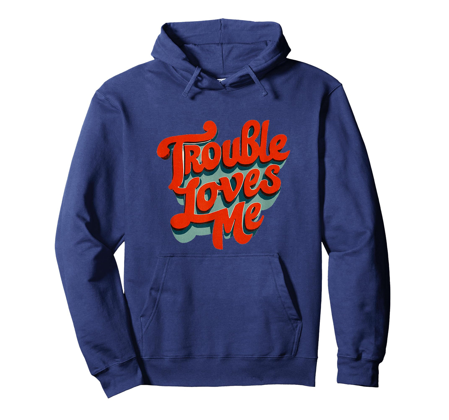 Trouble Loves Me Speech Stamp for Boys and Girls T-Shirt