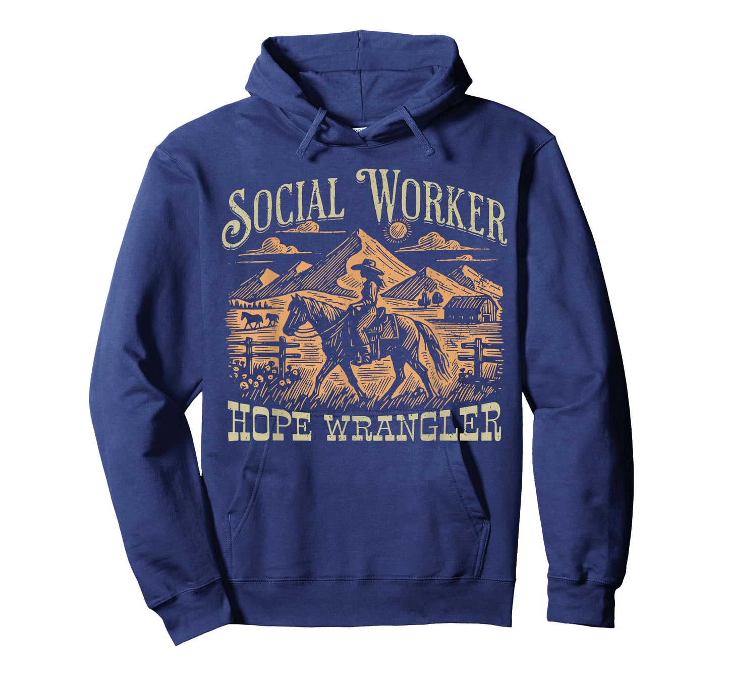 Retro Social Worker Western MSW LCSW LSW Graduation School T-Shirt