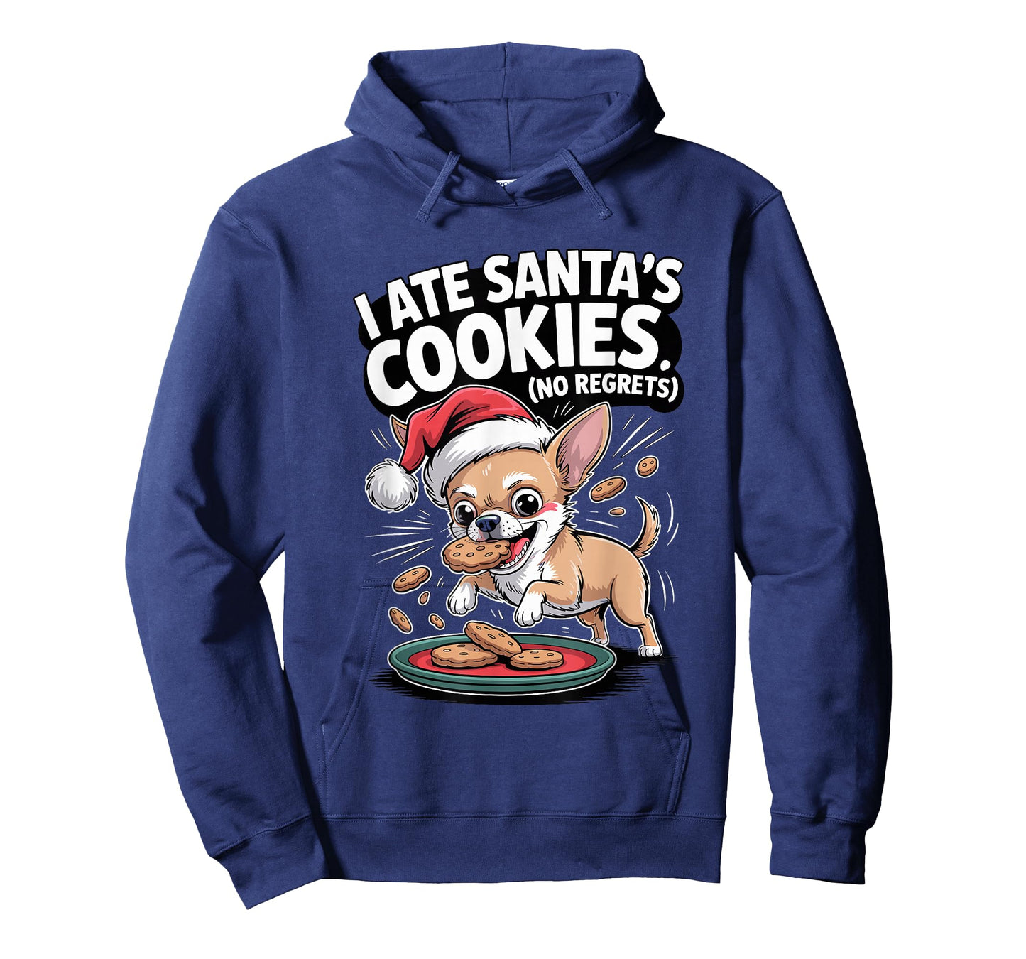 I Ate Santas Cookies Xmas Puppy Funny Christmas Chihuahua T-Shirt