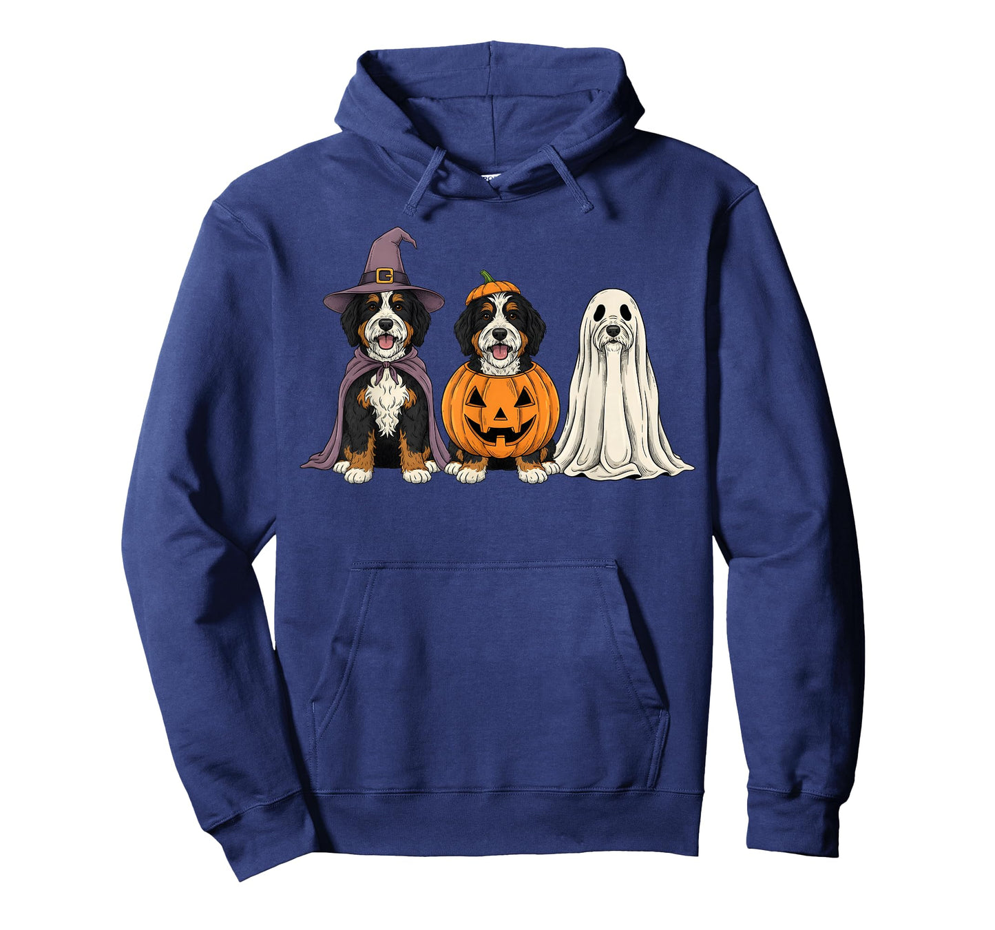 Spooky Ghost Bernedoodle Pumpkin Halloween Doodle Dog Lover T-Shirt