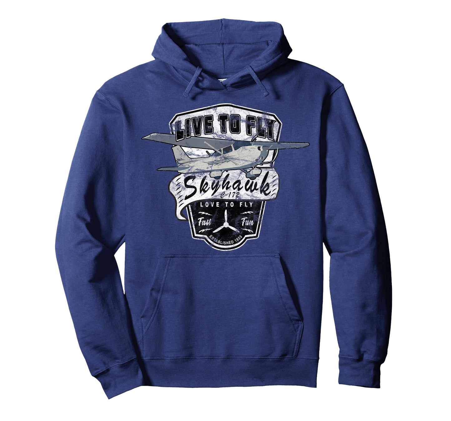Live to Fly 172 Skyhawk Airplane Pilot Design T-Shirt