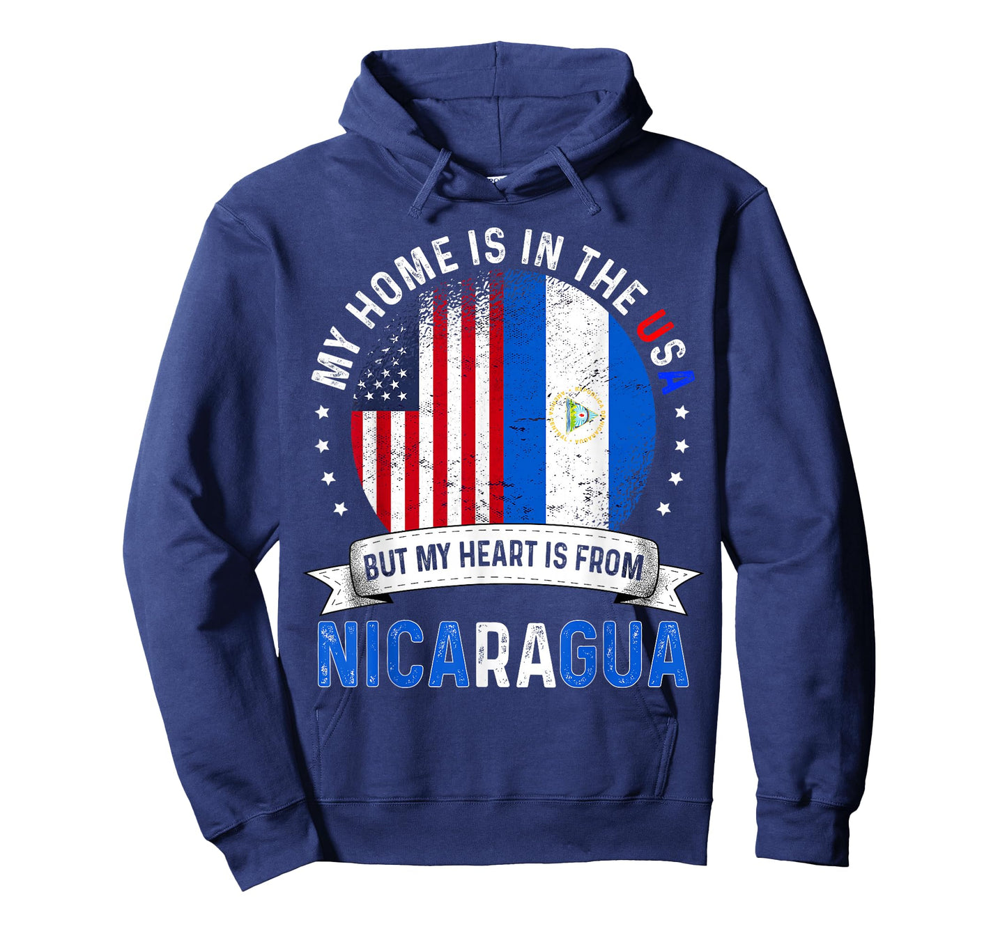 Nicaraguan American Patriot Heart is from Nicaragua Flag T-Shirt