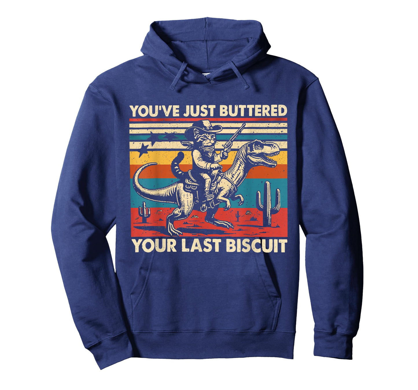 You've Just Buttered Your Last Biscuit Funny Cowboy Cat T-Shirt