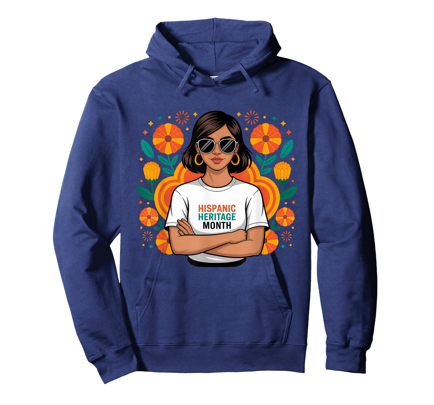 Latina National Hispanic Heritage Month Flowers American T-Shirt