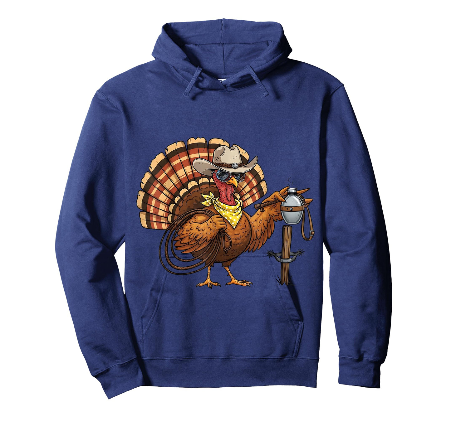 Cowboy Turkey Funny Thanksgiving Western Rodeo Design T-Shirt