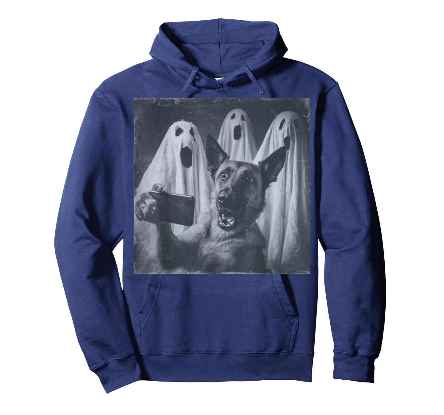 Funny Belgian Malinois Selfie Halloween Ghost Retro T-Shirt