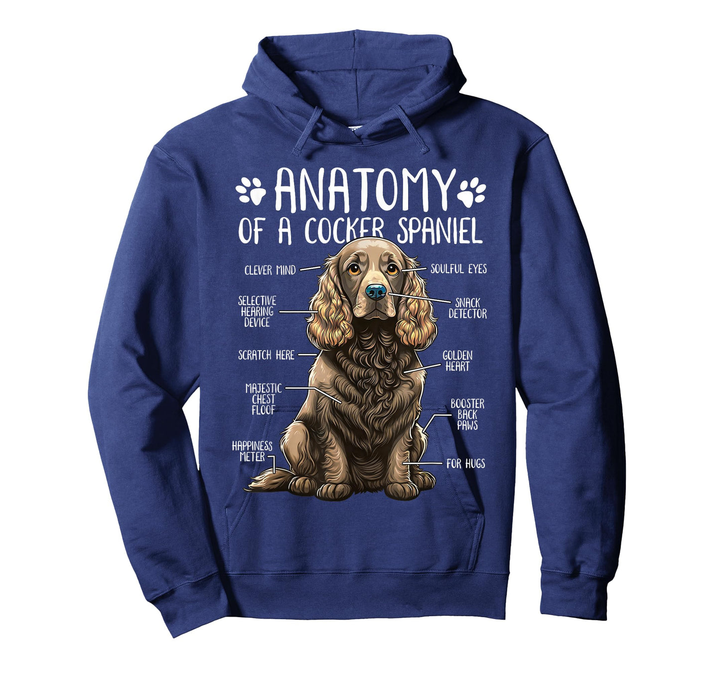 Funny Anatomy Cocker Spaniel Dog Cocker Spaniel Lover T-Shirt