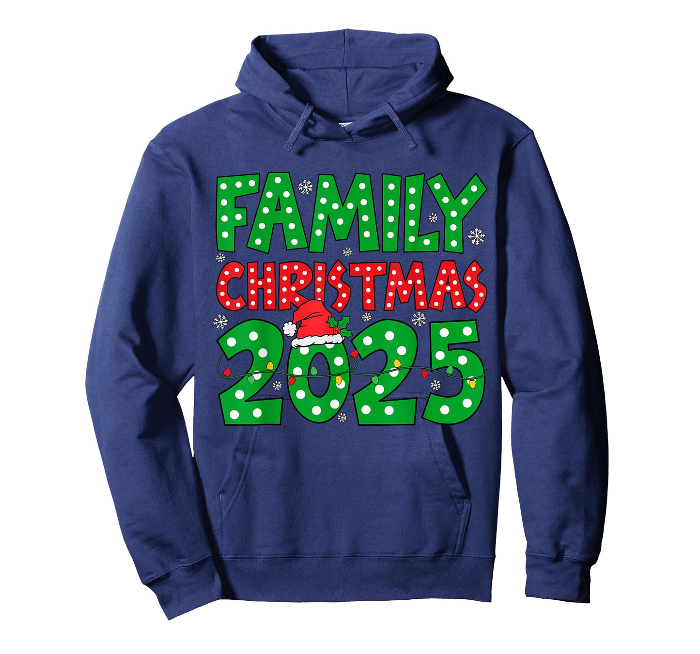 Merry Christmas 2025 Lights Red Santa Xmas Family Men Women T-Shirt