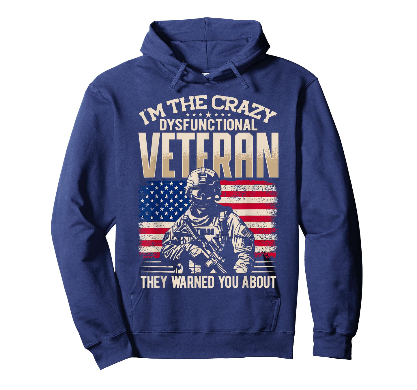 Dysfunctional Veteran, Soldier Patriotic US Flag Military T-Shirt