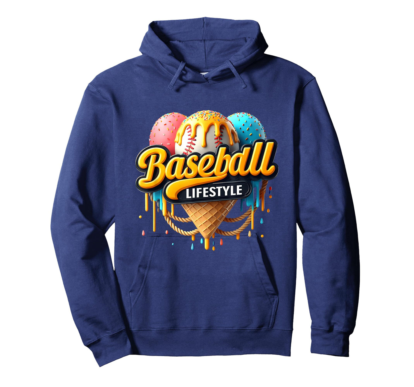Baseball Lifestyle 101 Youth Baseball Drip Icecream T-Shirt