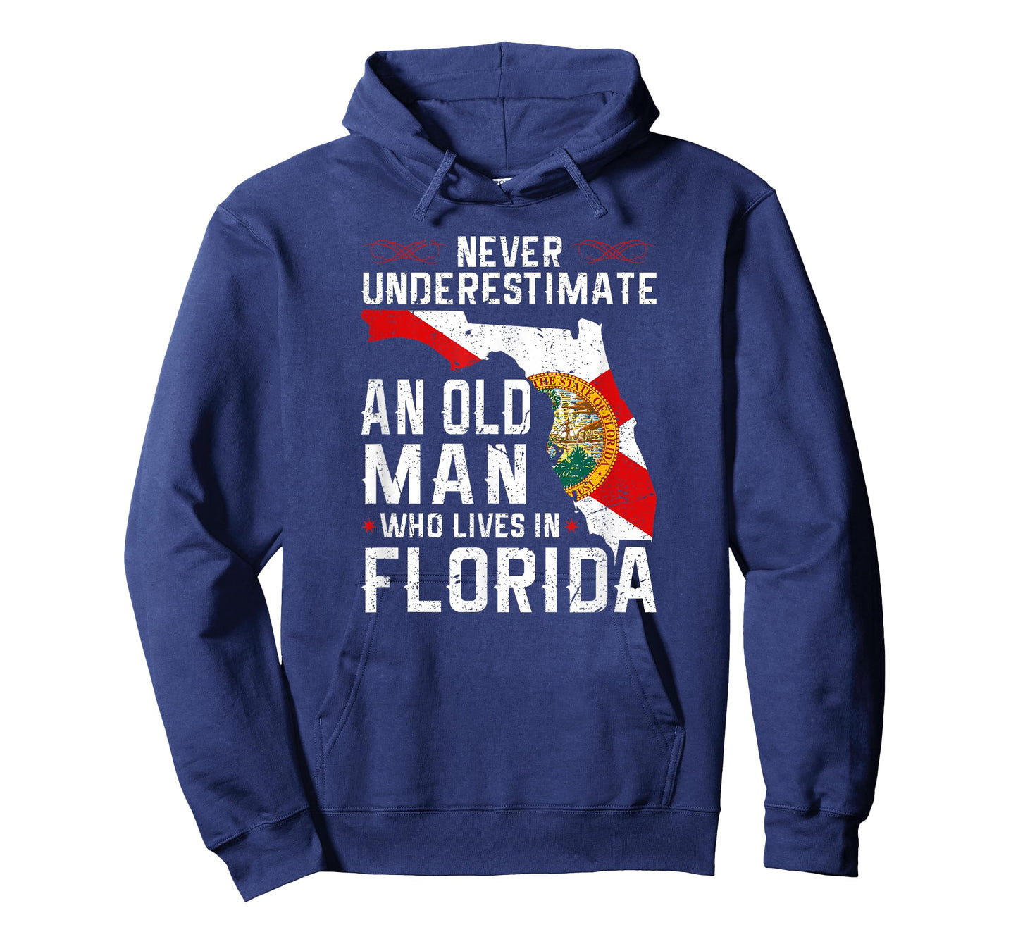 Flag Florida Home Old Man Flo Grown T-Shirt