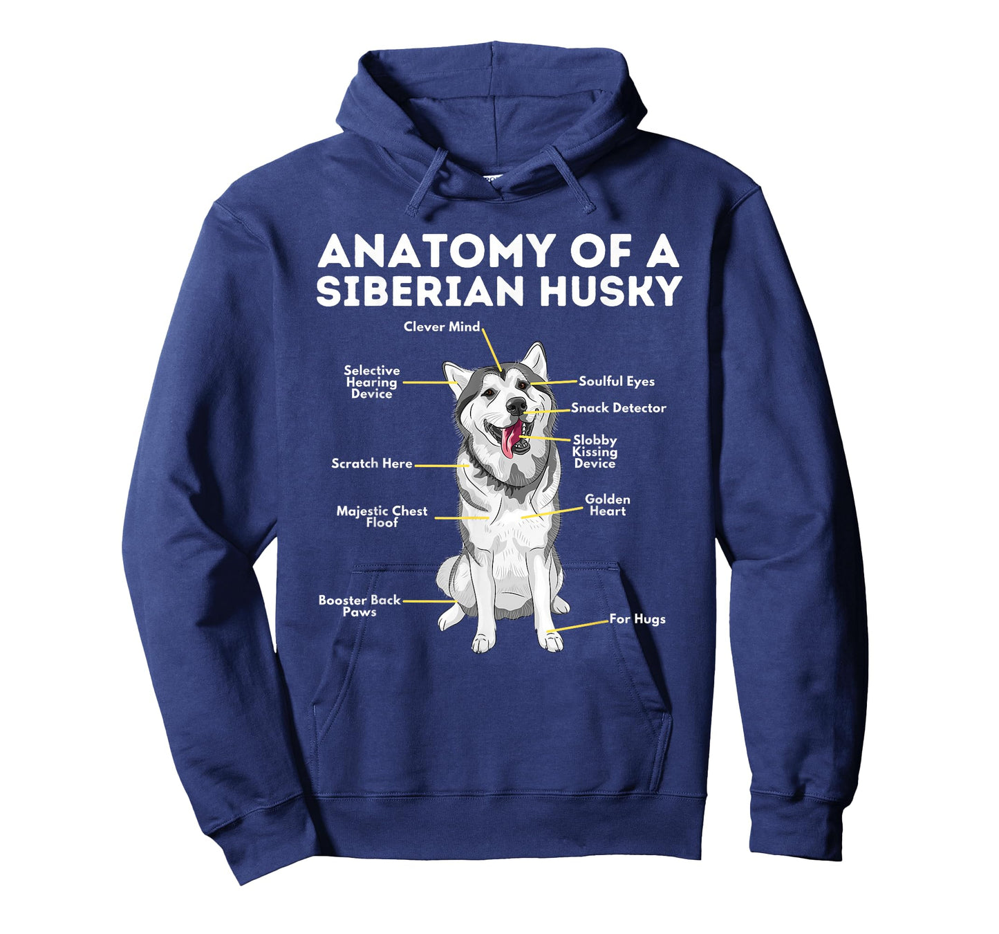 Anatomy of A Siberian Husky - Funny Sibe Owner Dog Lover T-Shirt for Men Women Girls Kids