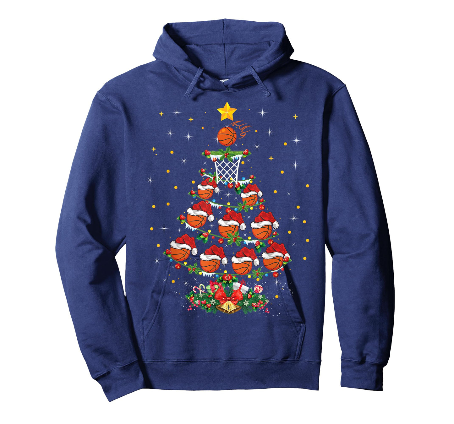 Basketball Sports Lover Xmas Gift Basketball Christmas Tree T-Shirt