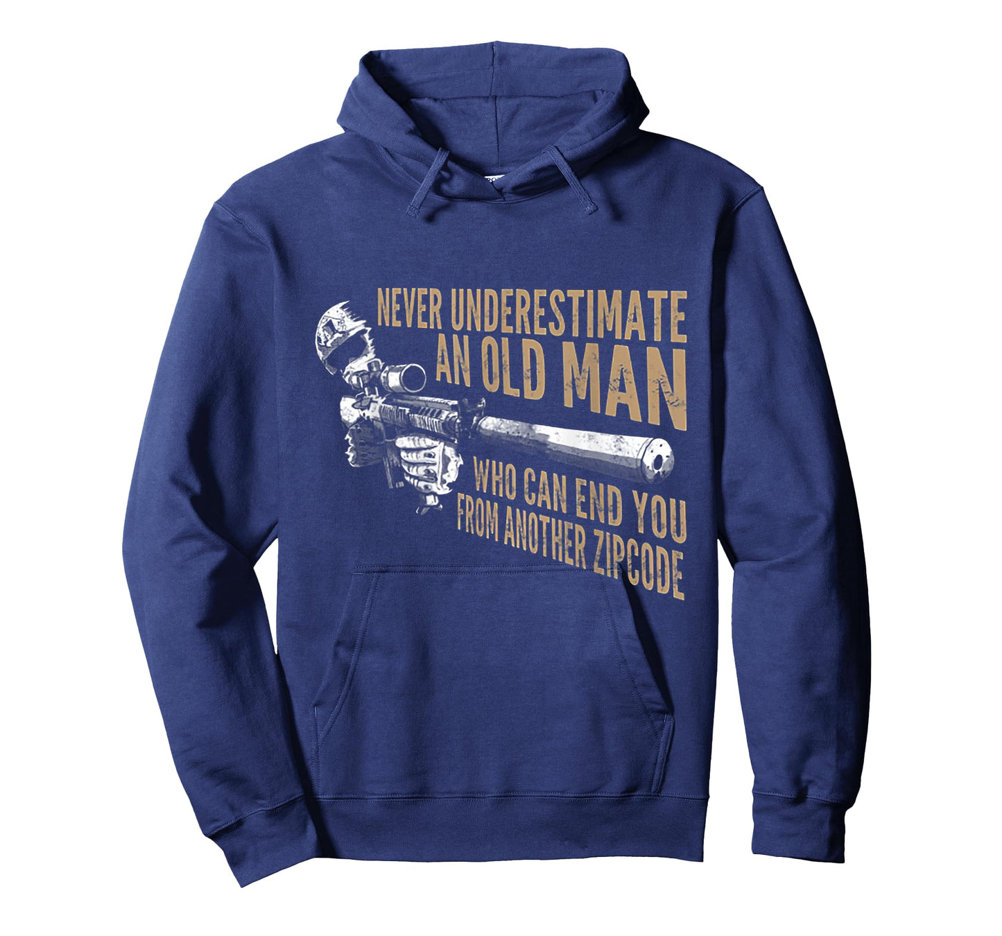 Never Underestimate An Old Man Who Can End You From Zip Code T-Shirt