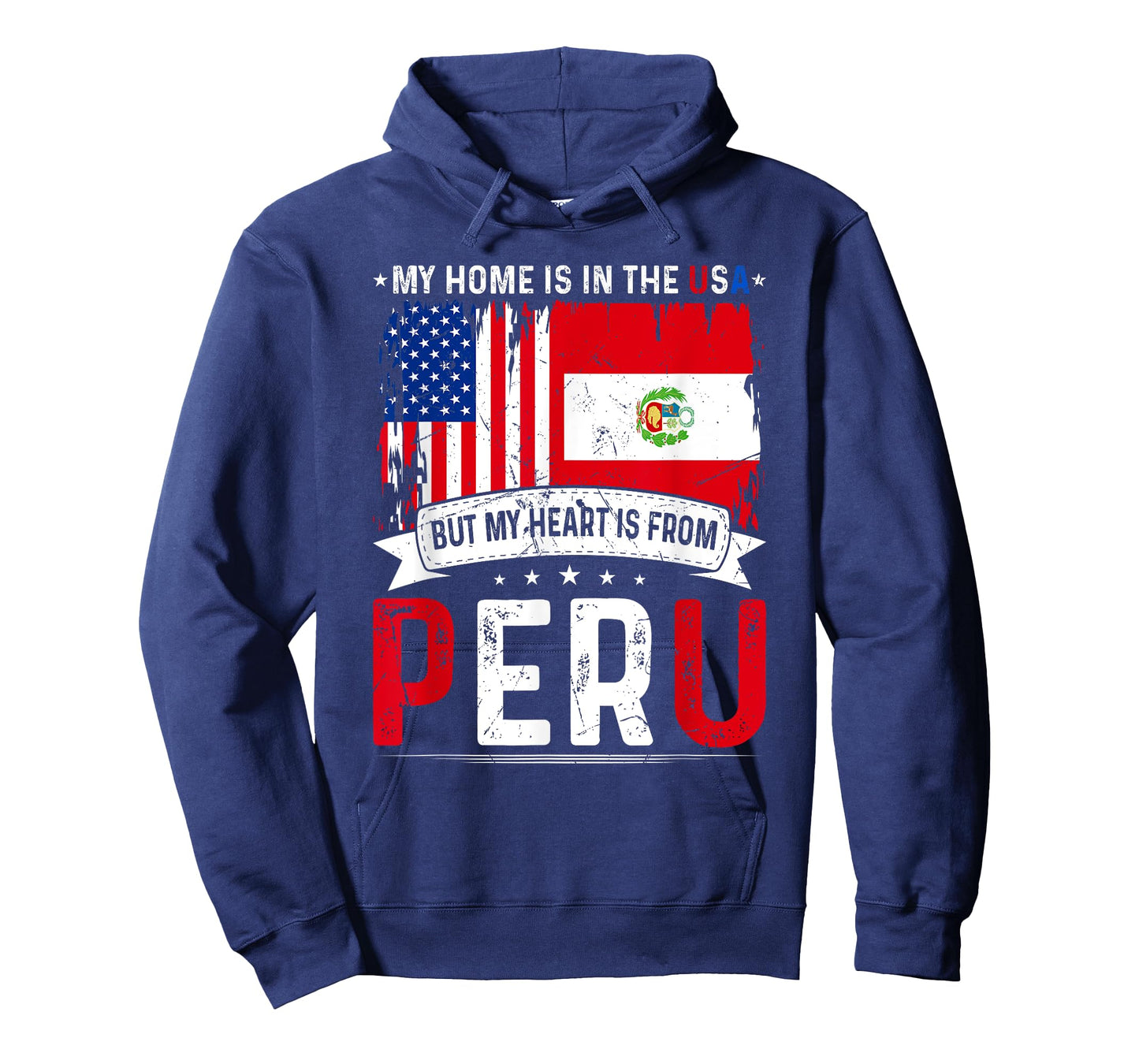 My Home USA My Heart is From Peru Flag American Peruvian T-Shirt