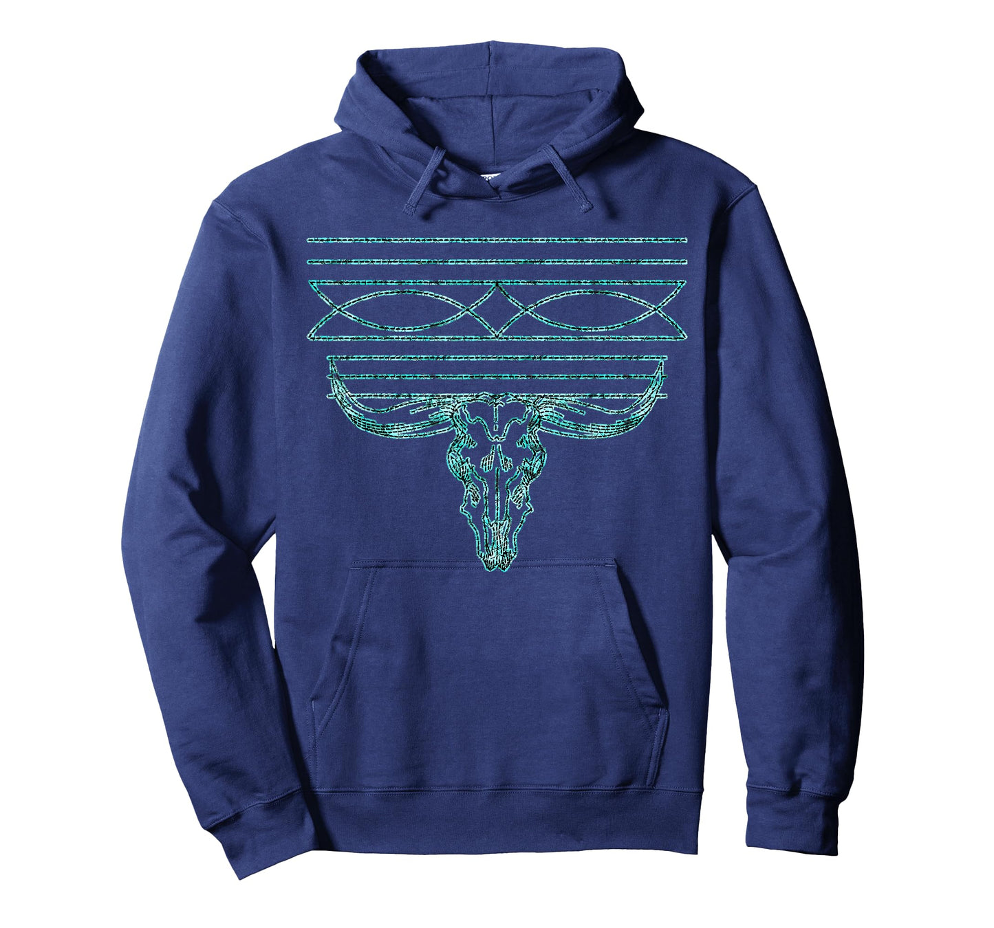 Retro Western Turquoise Boot Stitch Rodeo Cowgirl Womens T-Shirt