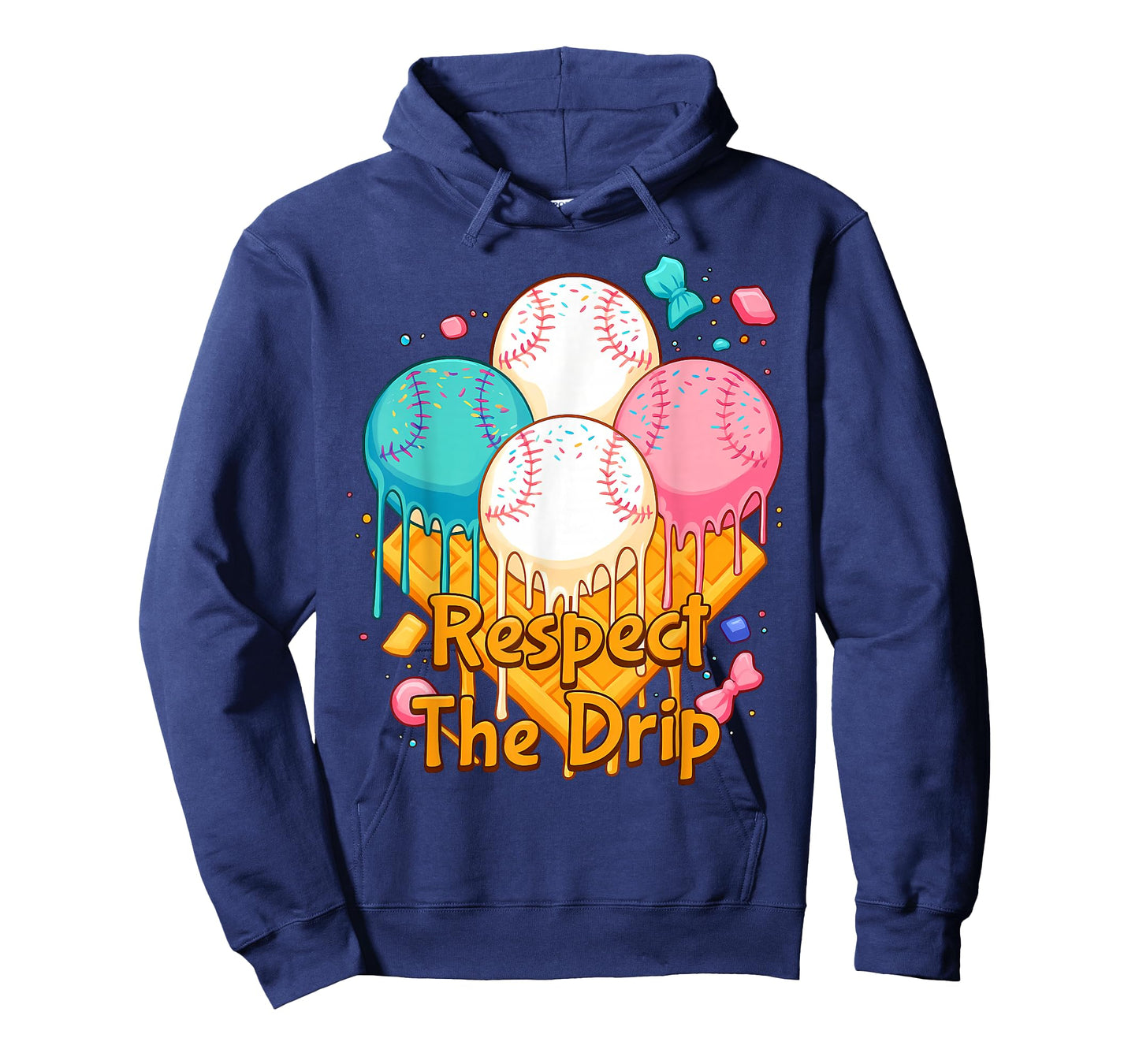 Respect The Drip Baseball Drip Boys Ice Cream Drip Youth T-Shirt