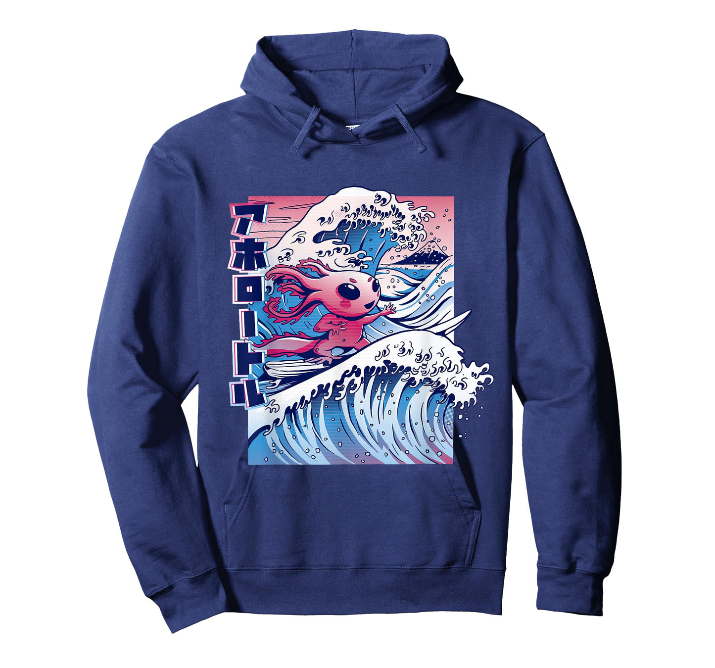 Axolotl Kanagawa Great Wave Japan T-Shirt
