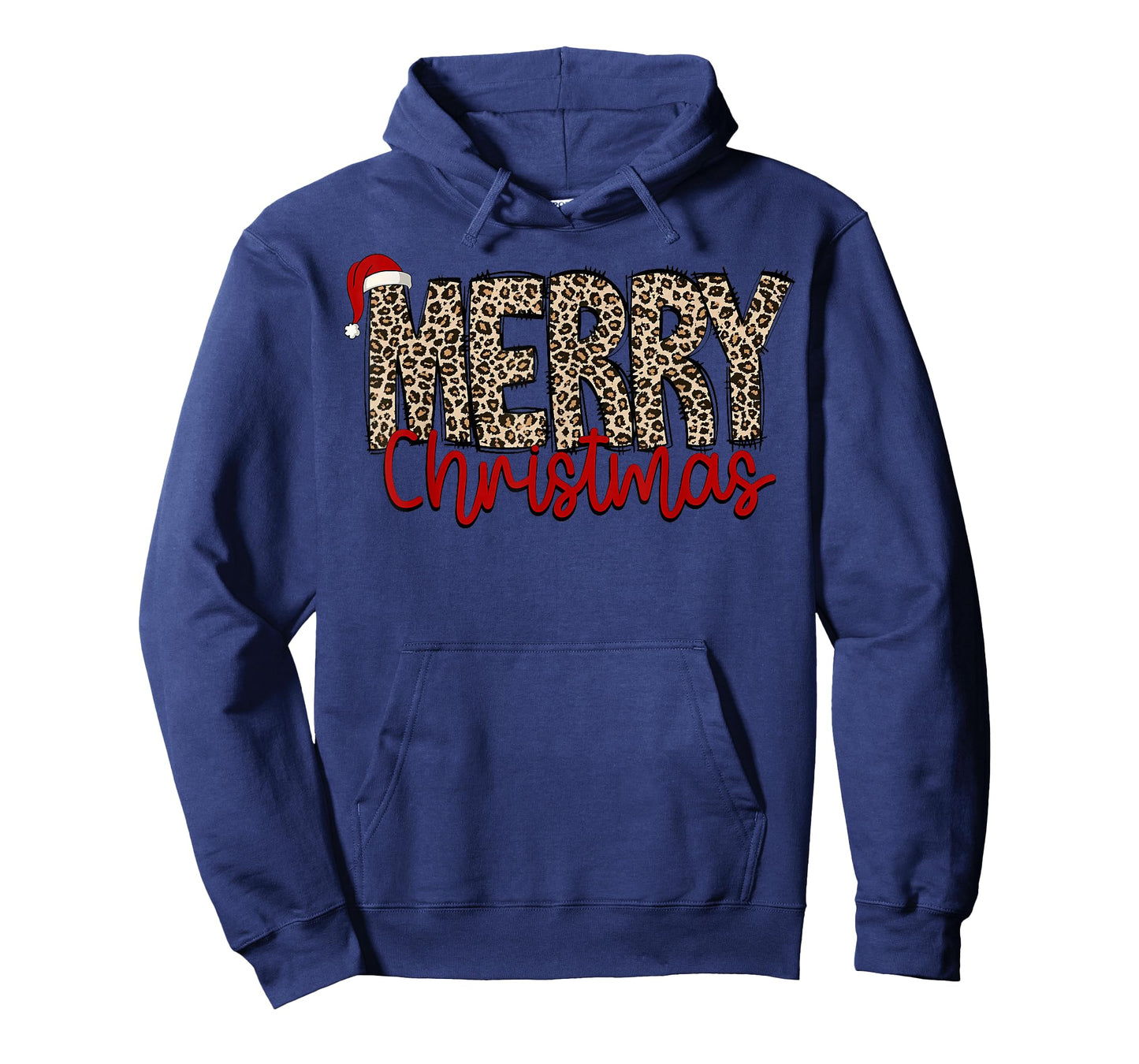 Merry Christmas Leopard Santa Hat Cheetah Print Xmas Pajamas T-Shirt