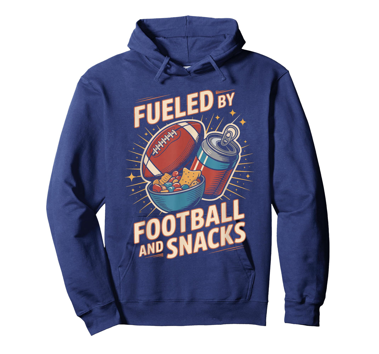 Fueled by Football and Snacks Fun Design T-Shirt