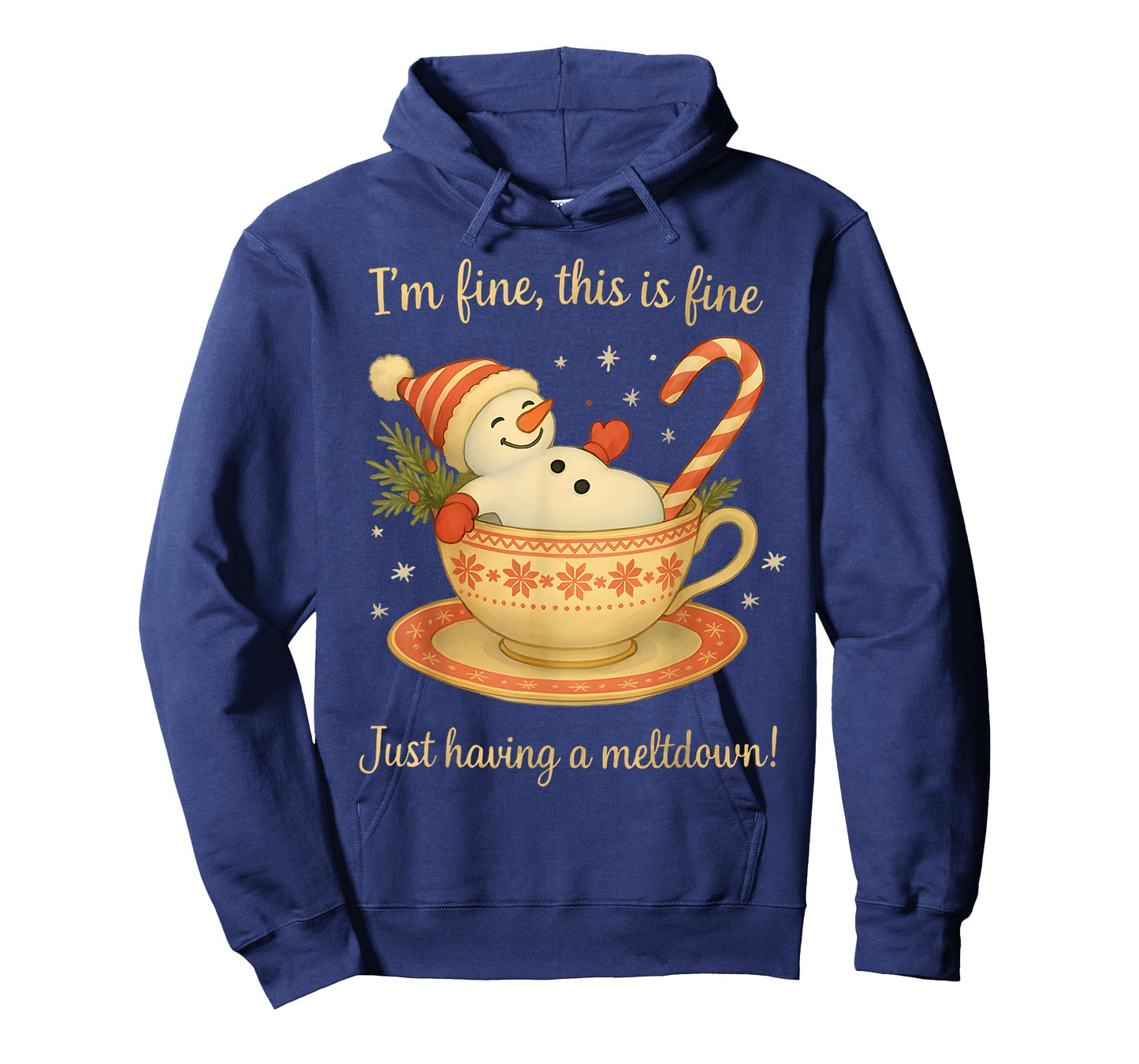 I'm Fine This is Fine Just Having Meltdown Christmas T-Shirt