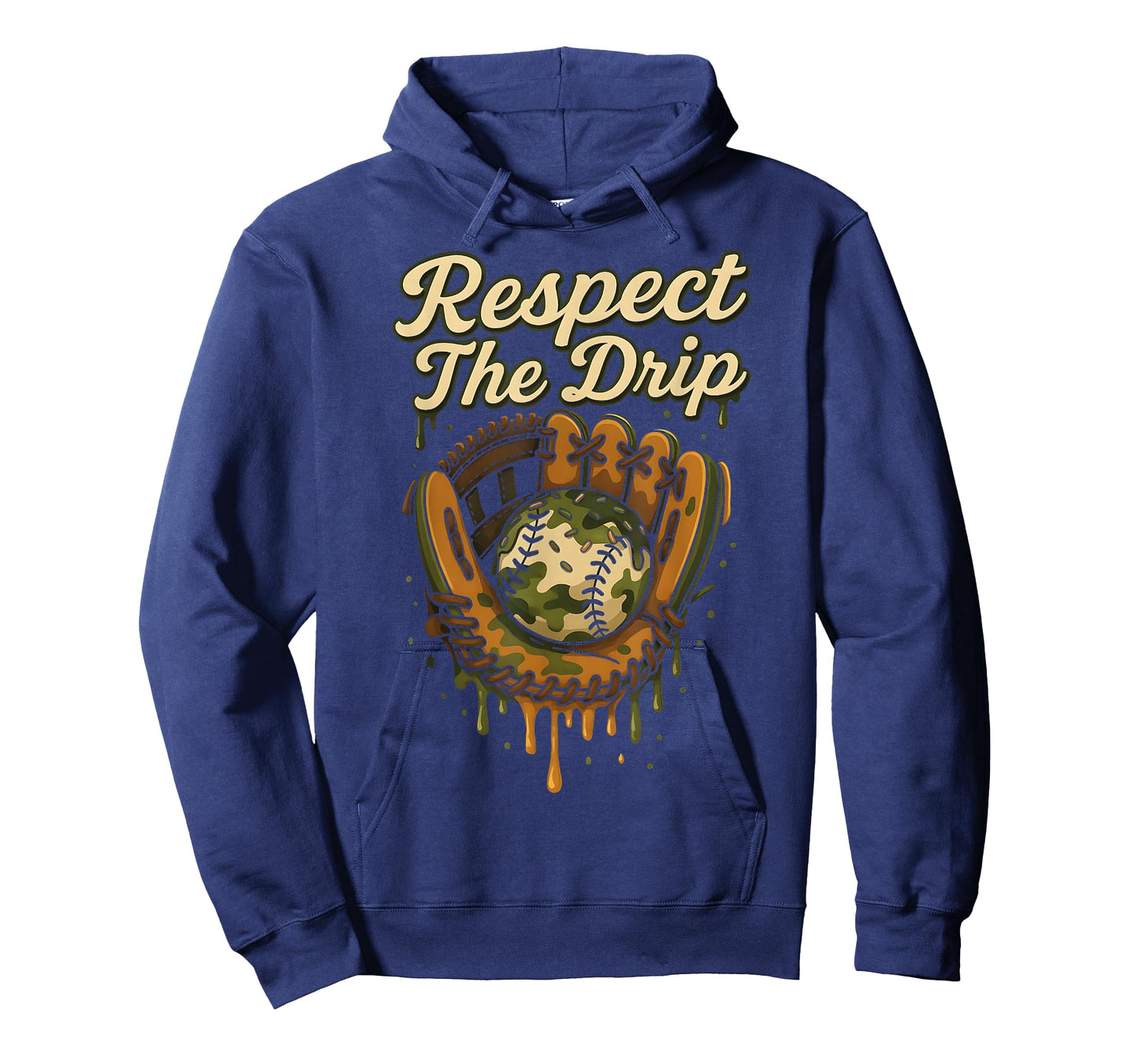 Baseball Drip Camo Baseball Glove Boys Sports Cool Game Day T-Shirt