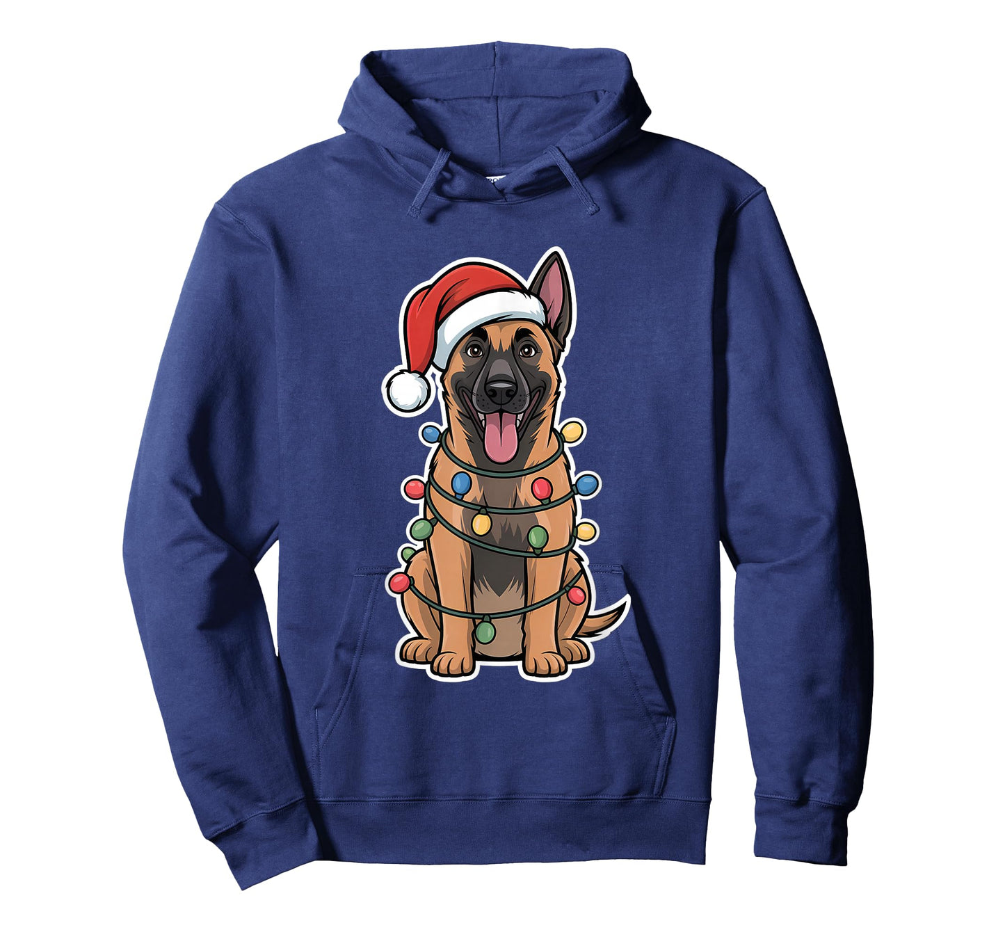 Belgian Malinois Wrapped in Christmas Lights T-Shirt