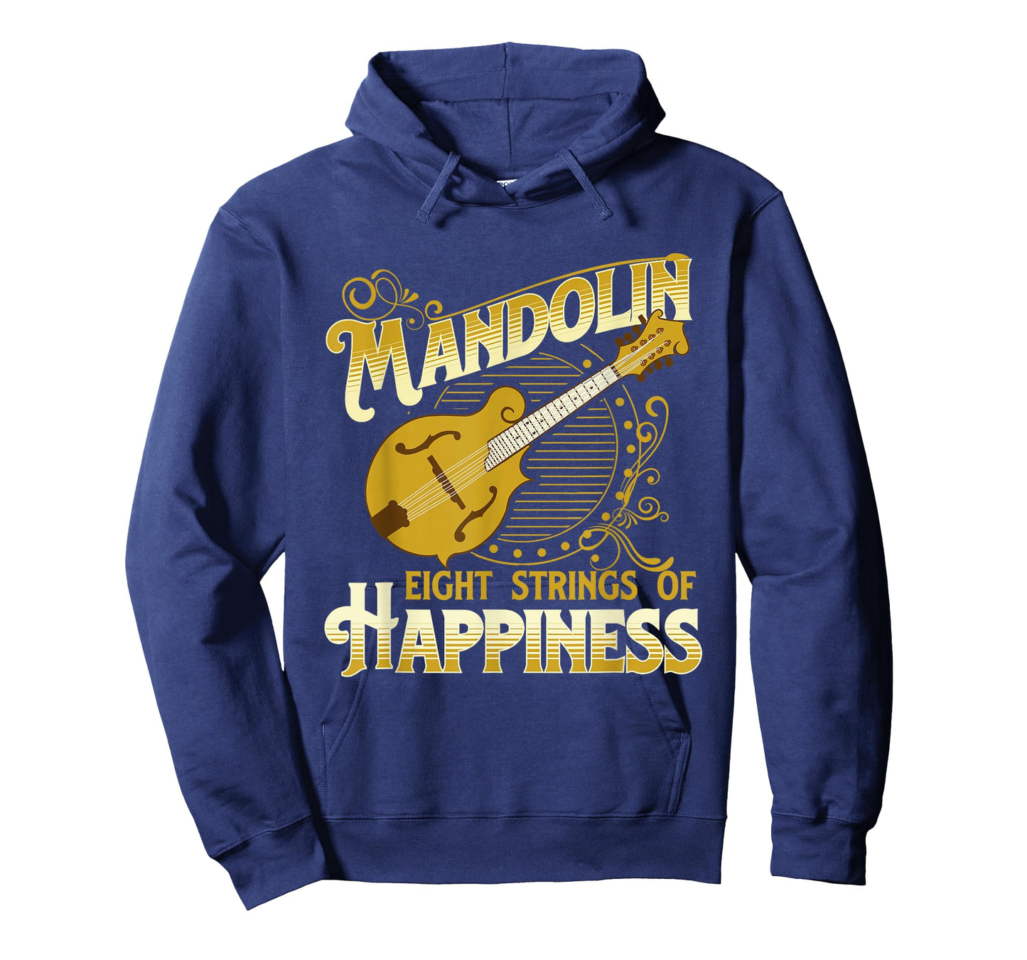 Mandolin Eight Strings Of Happiness - Mandolin Folk Player T-Shirt