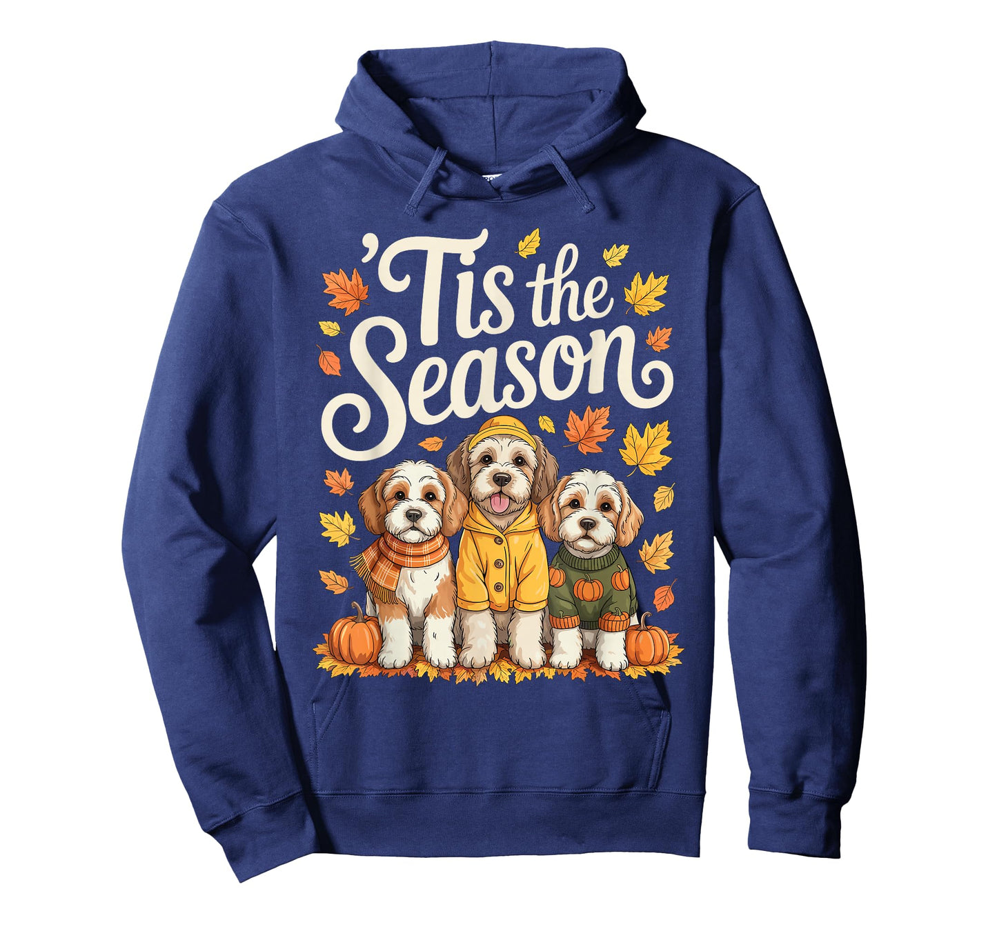 Tis The Season Cockapoo Doodle Dog Fall Autumn Pumpkin T-Shirt