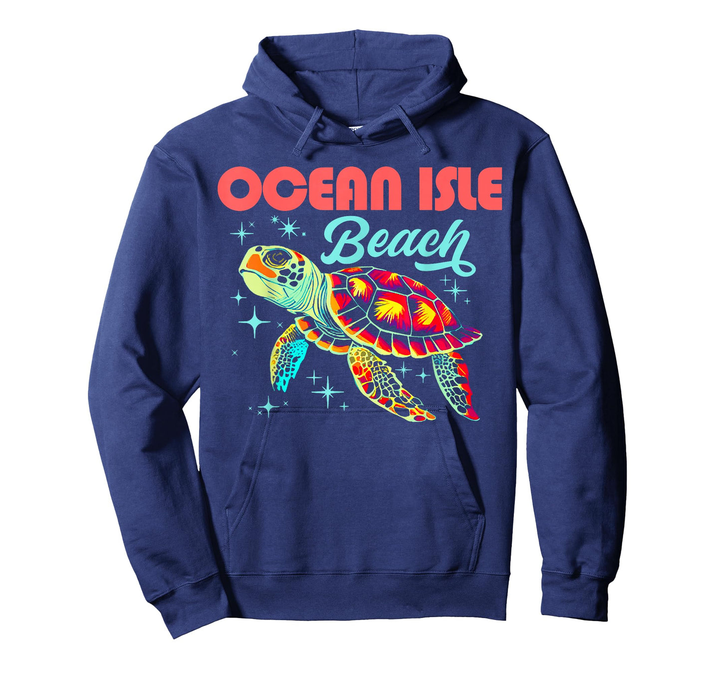 Ocean Isle Beach NC Artistic Sea Turtle Retro T-Shirt